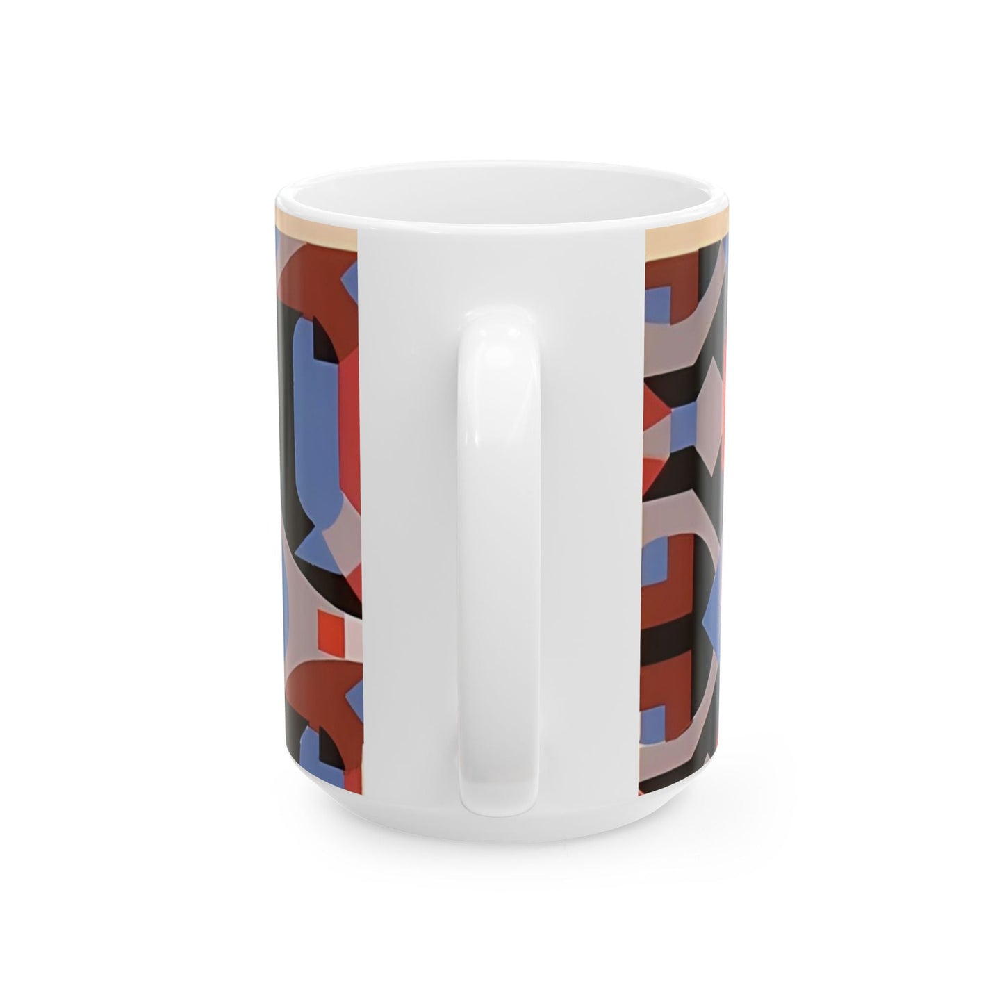 Dopamine Deco Coffee Mug | Abstract Art Deco Colorful Neutrals Ceramic Mug (11oz, 15oz) - POP DECO