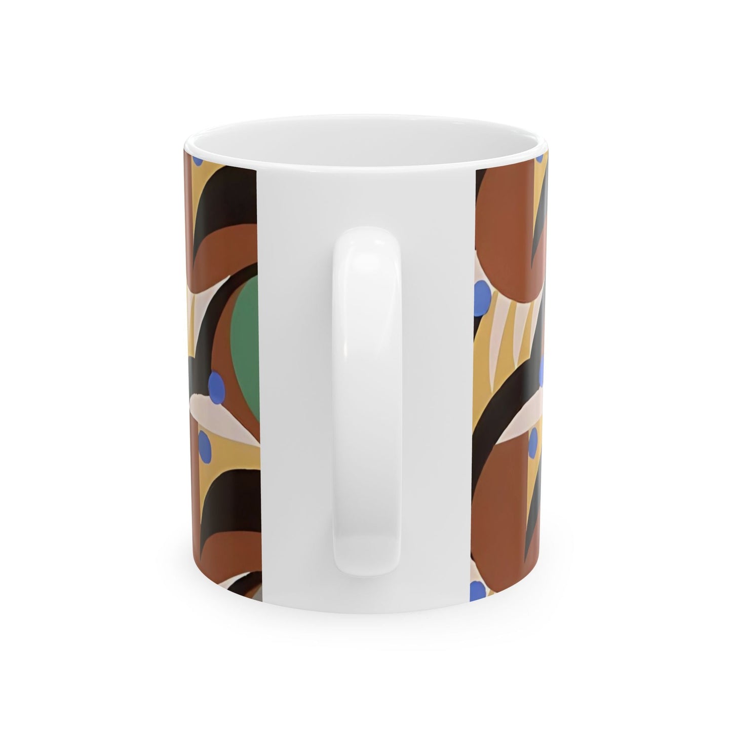 Dopamine Deco Coffee Mug | Abstract Art Deco Colorful Neutrals Ceramic Mug (11oz, 15oz) - POP DECO