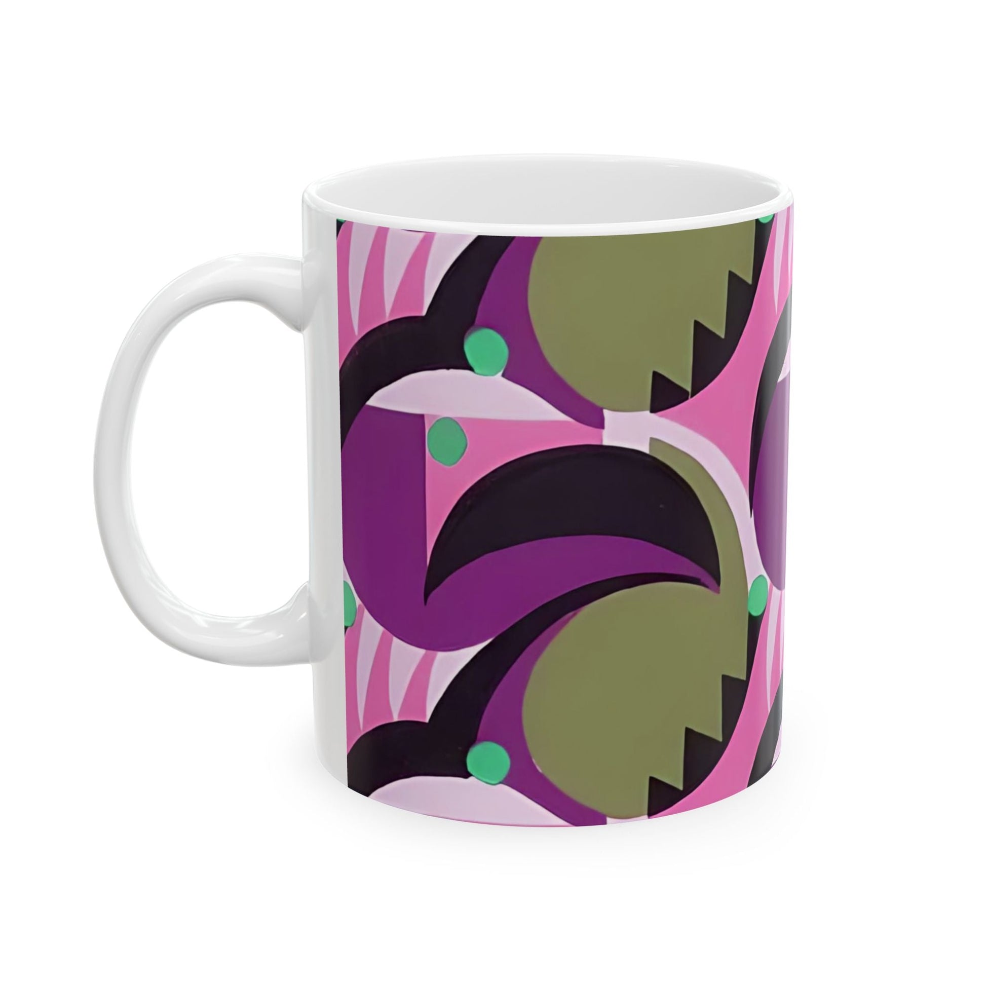 Dopamine Deco Coffee Mug | Abstract Art Deco Colorful Neutrals Ceramic Mug (11oz, 15oz) - POP DECO