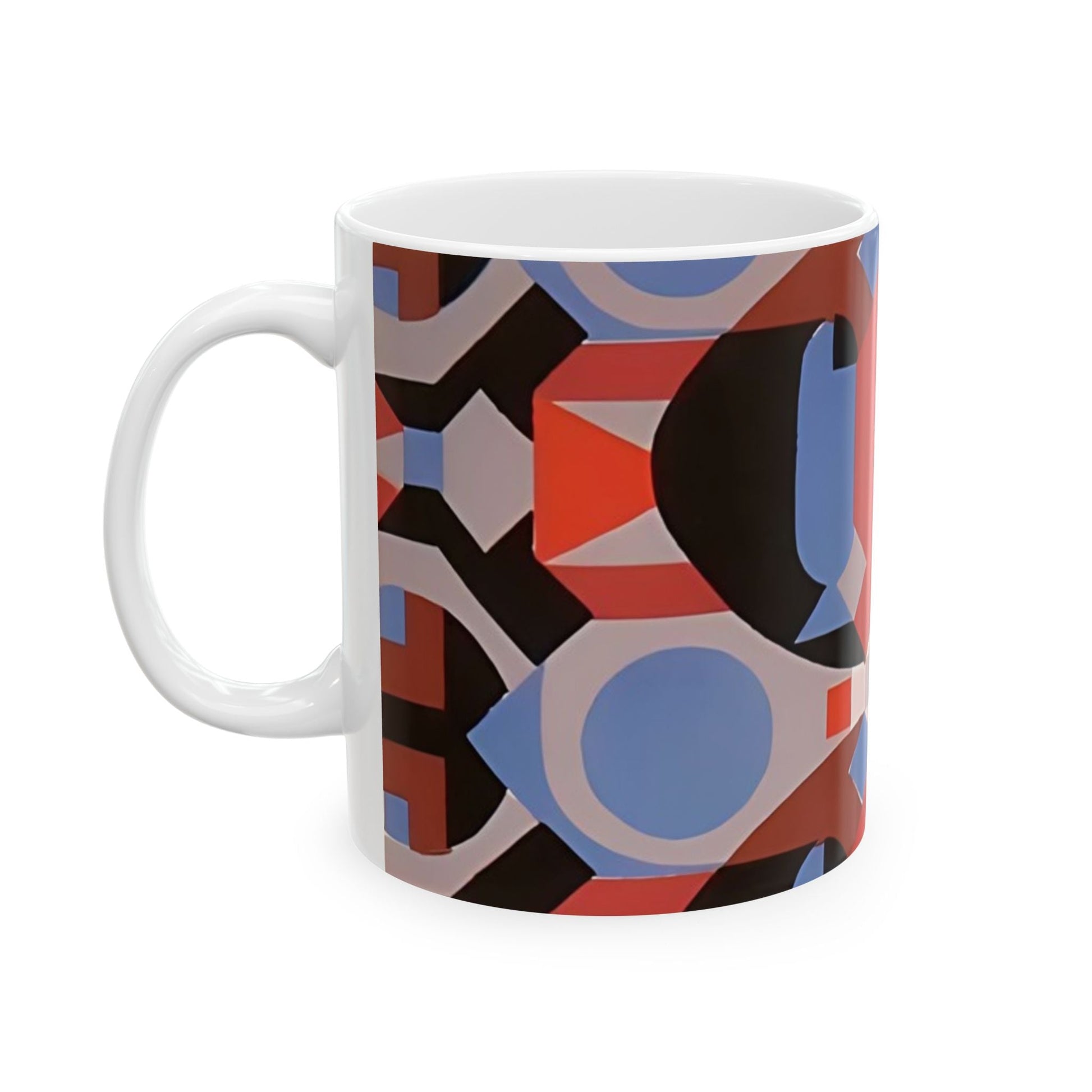 Dopamine Deco Coffee Mug | Abstract Art Deco Colorful Neutrals Ceramic Mug (11oz, 15oz) - POP DECO