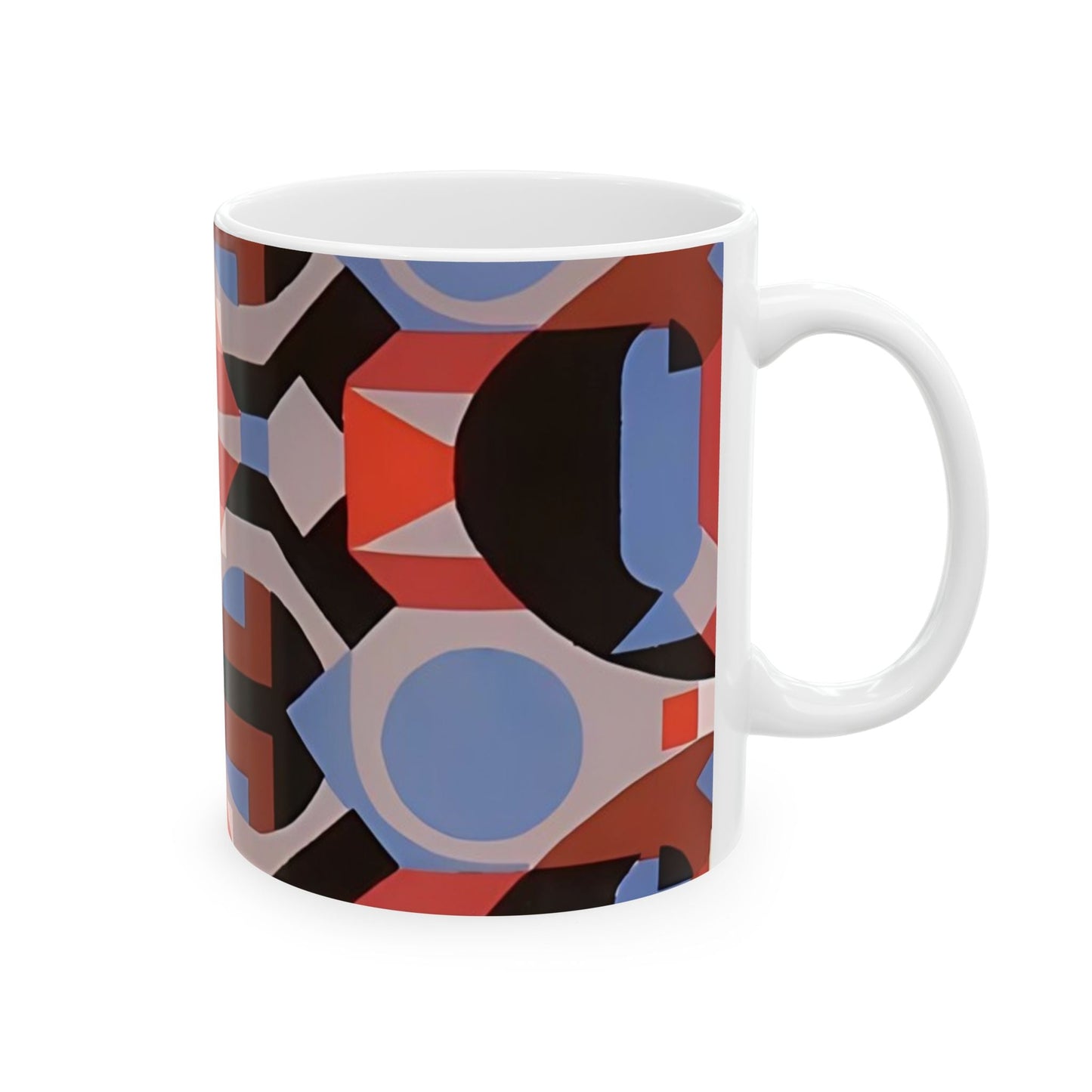 Dopamine Deco Coffee Mug | Abstract Art Deco Colorful Neutrals Ceramic Mug (11oz, 15oz) - POP DECO