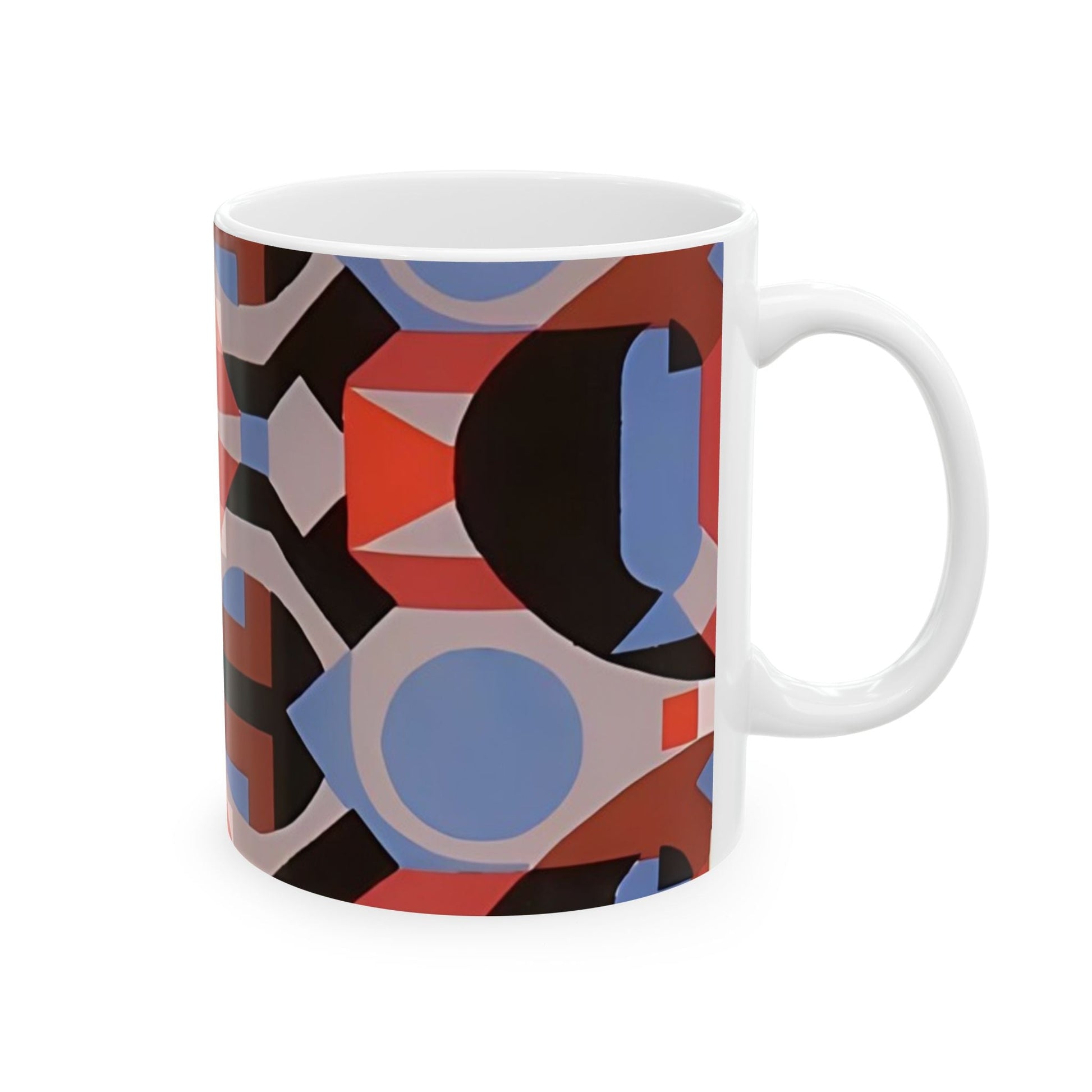 Dopamine Deco Coffee Mug | Abstract Art Deco Colorful Neutrals Ceramic Mug (11oz, 15oz) - POP DECO