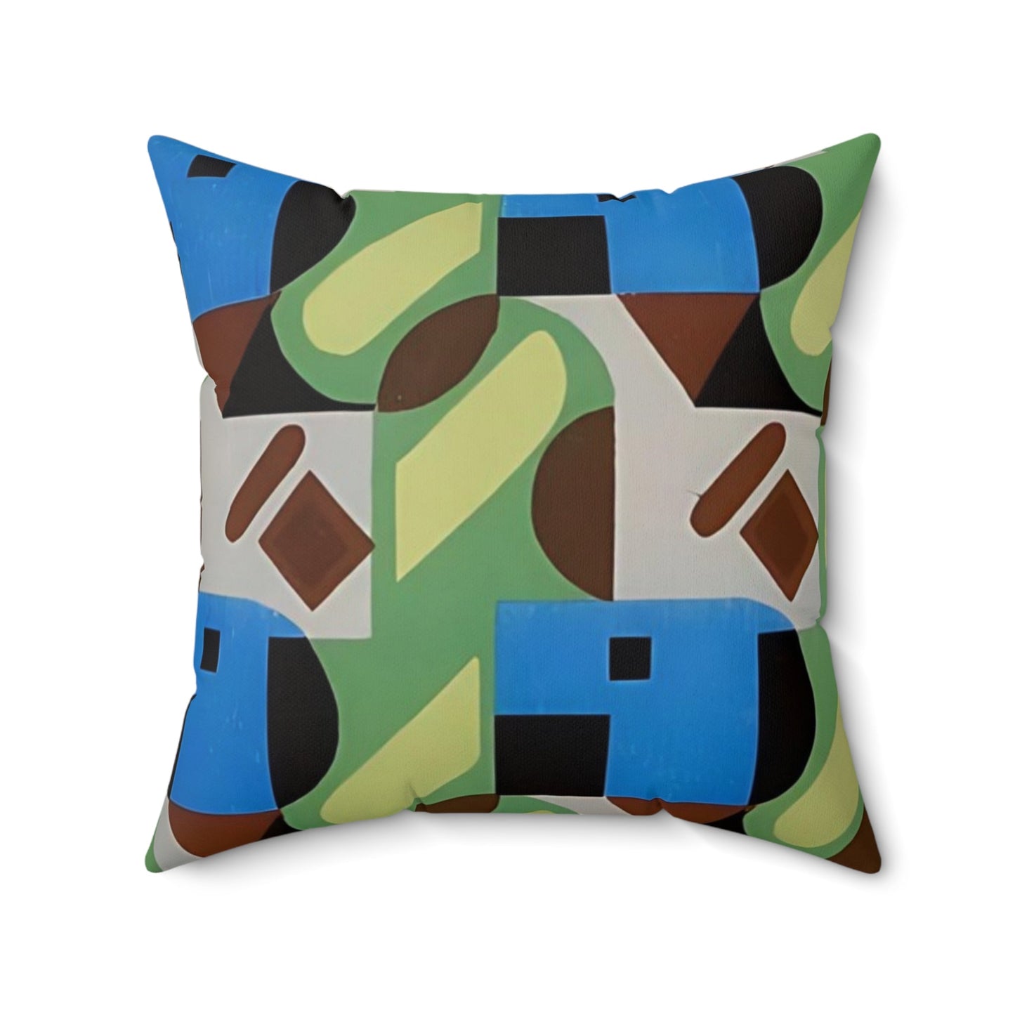 Dopamine Deco Cushion | Abstract Art Deco Kaleidoscope Colorful Blue & Green Throw Pillows - POP DECO