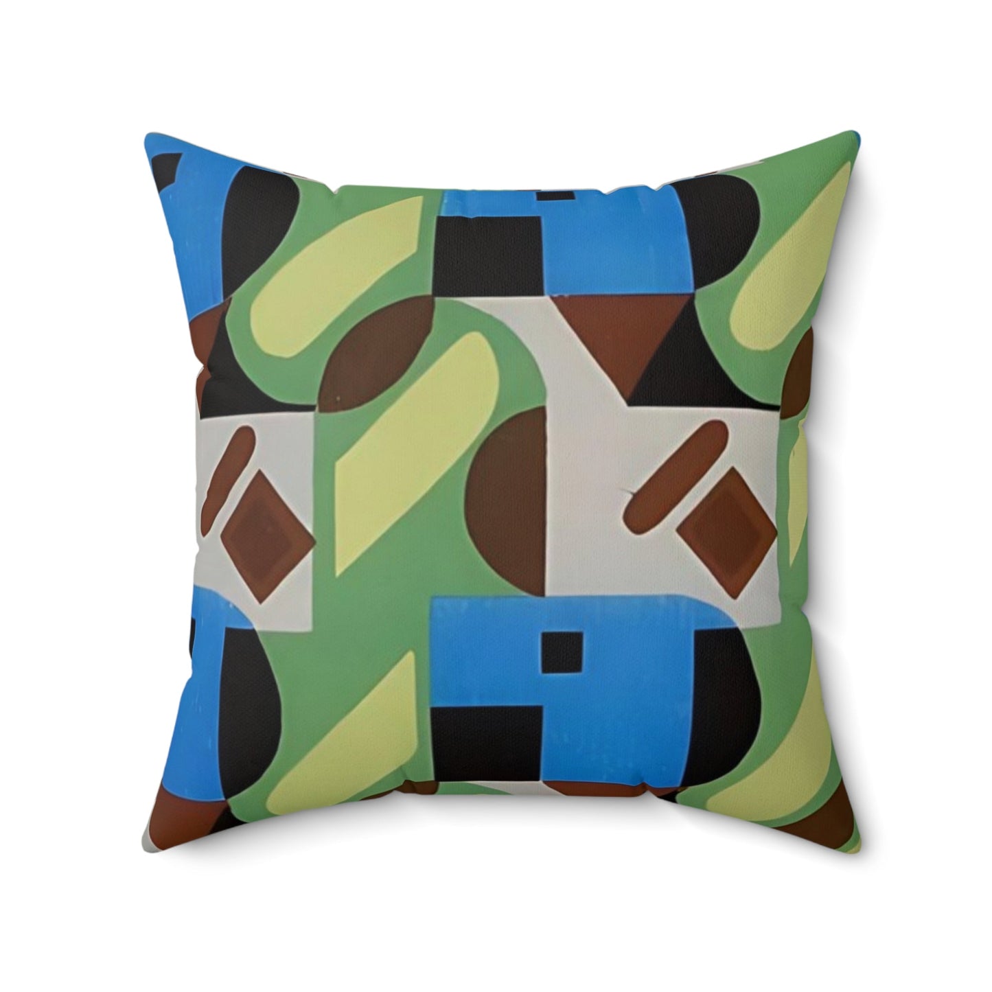 Dopamine Deco Cushion | Abstract Art Deco Kaleidoscope Colorful Blue & Green Throw Pillows - POP DECO