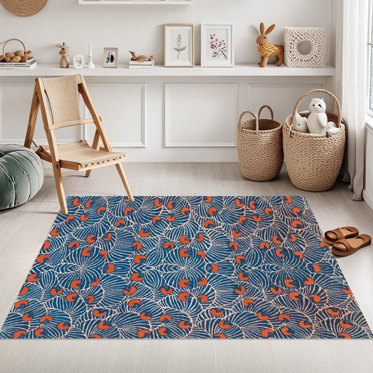 Pop Deco Colorful Floral Area Rug (3x5) | Boho Eclectic Rug for Small Spaces