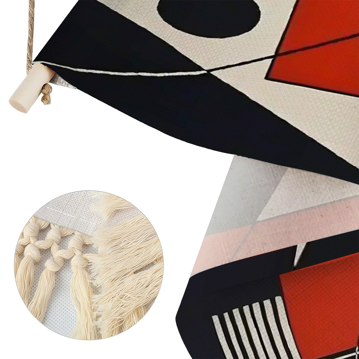 Constructivist Mirage Wall Hanging | Modernist Abstract Cotton Linen Tapestry