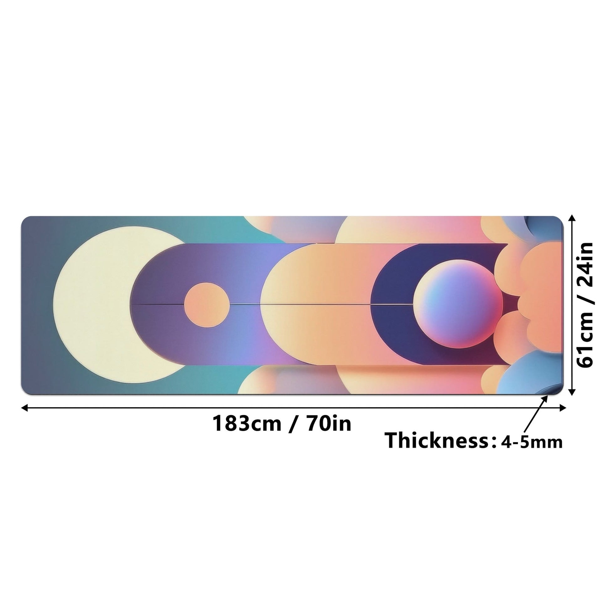 Ethereal Moon Pastel Aesthetic 4mm Rubber Yoga Mat - POP DECO