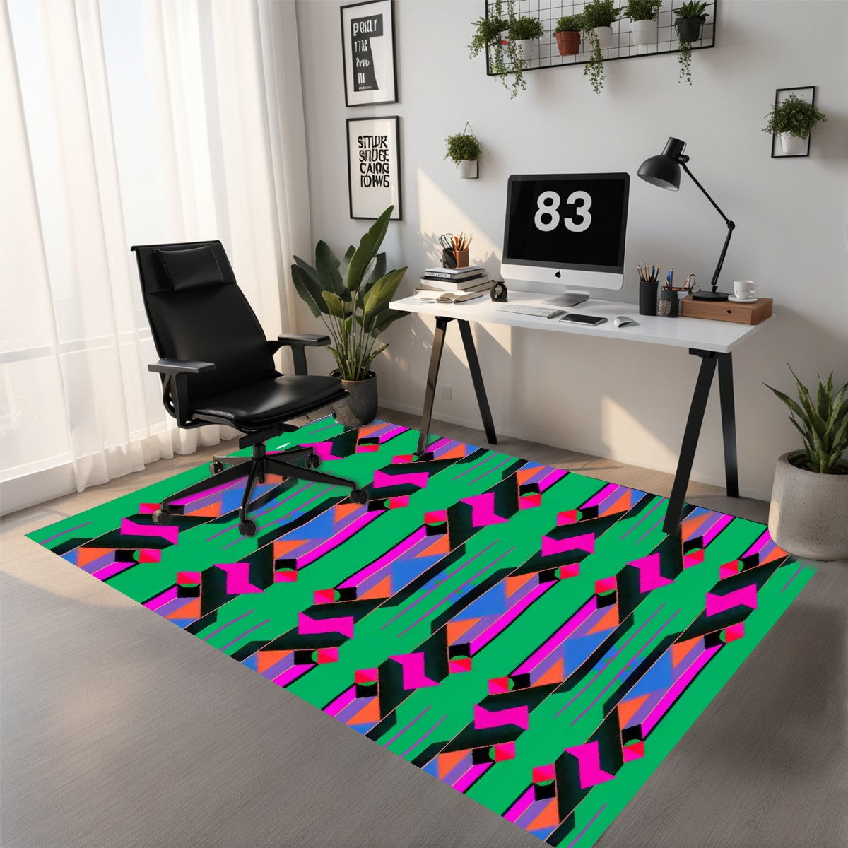 Pop Wild Geometric Colorful Abstract Area Rug (3x5) | Maximalist Eclectic Rug