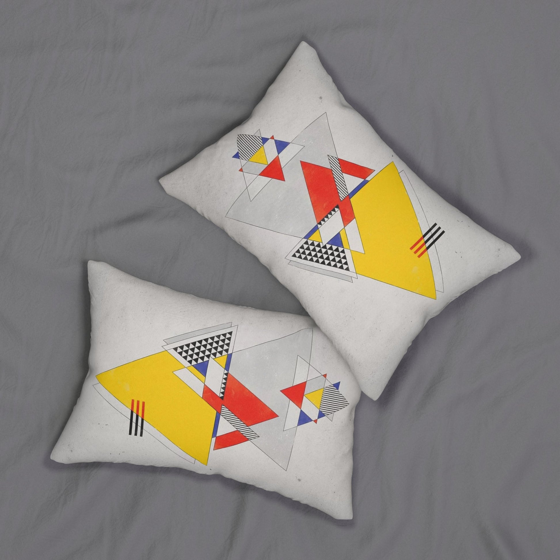 Geometric Bauhaus Colorful Rectangular Throw Pillow - POP DECO