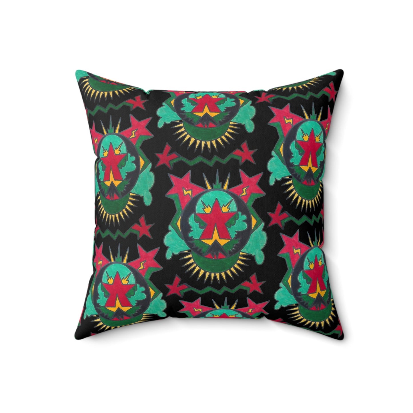 Hand Drawn Abstract Geometric Star Decoscape Square Pillow - POP DECO