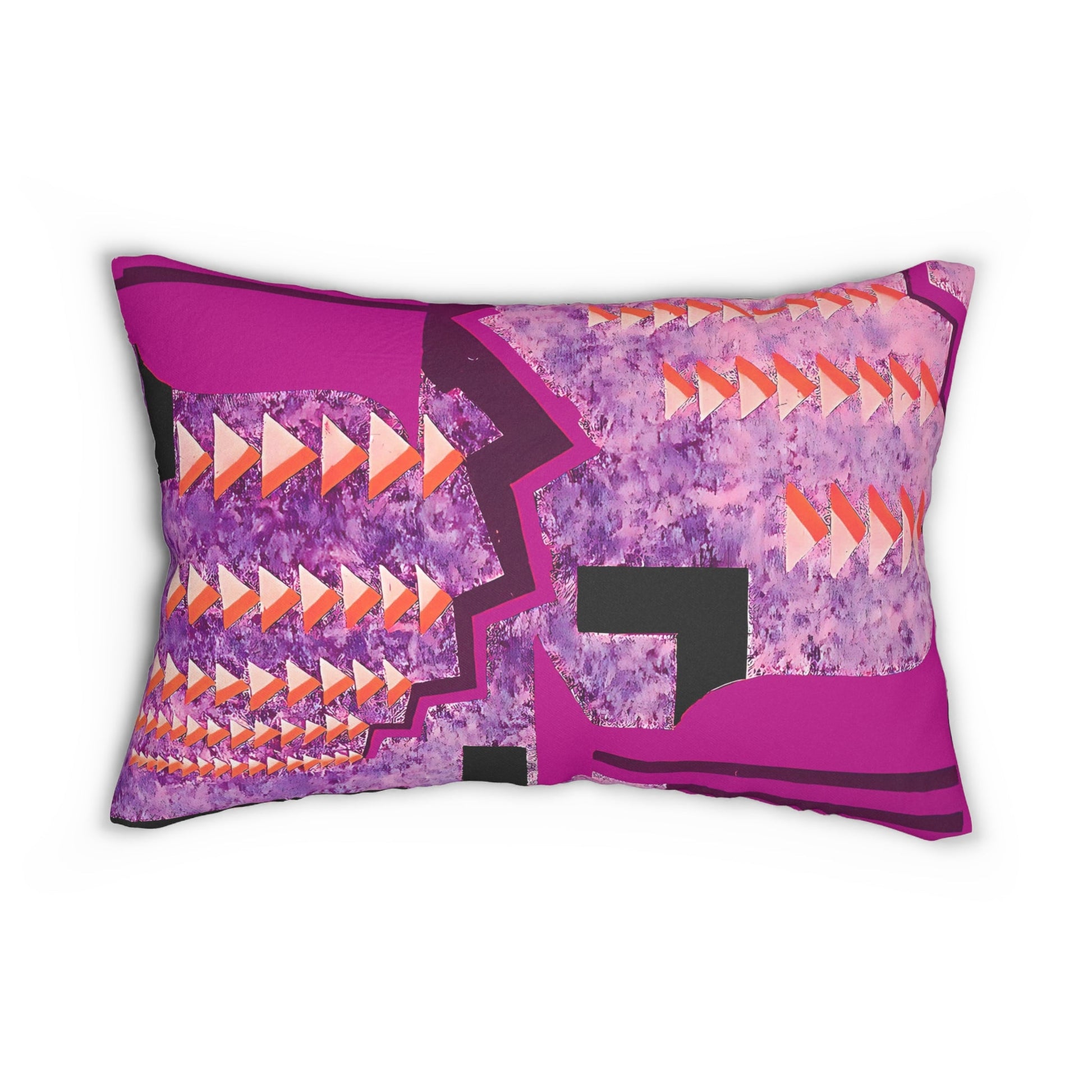 Jewel Tone Abstract Modern Art Rectangular Pillow - POP DECO