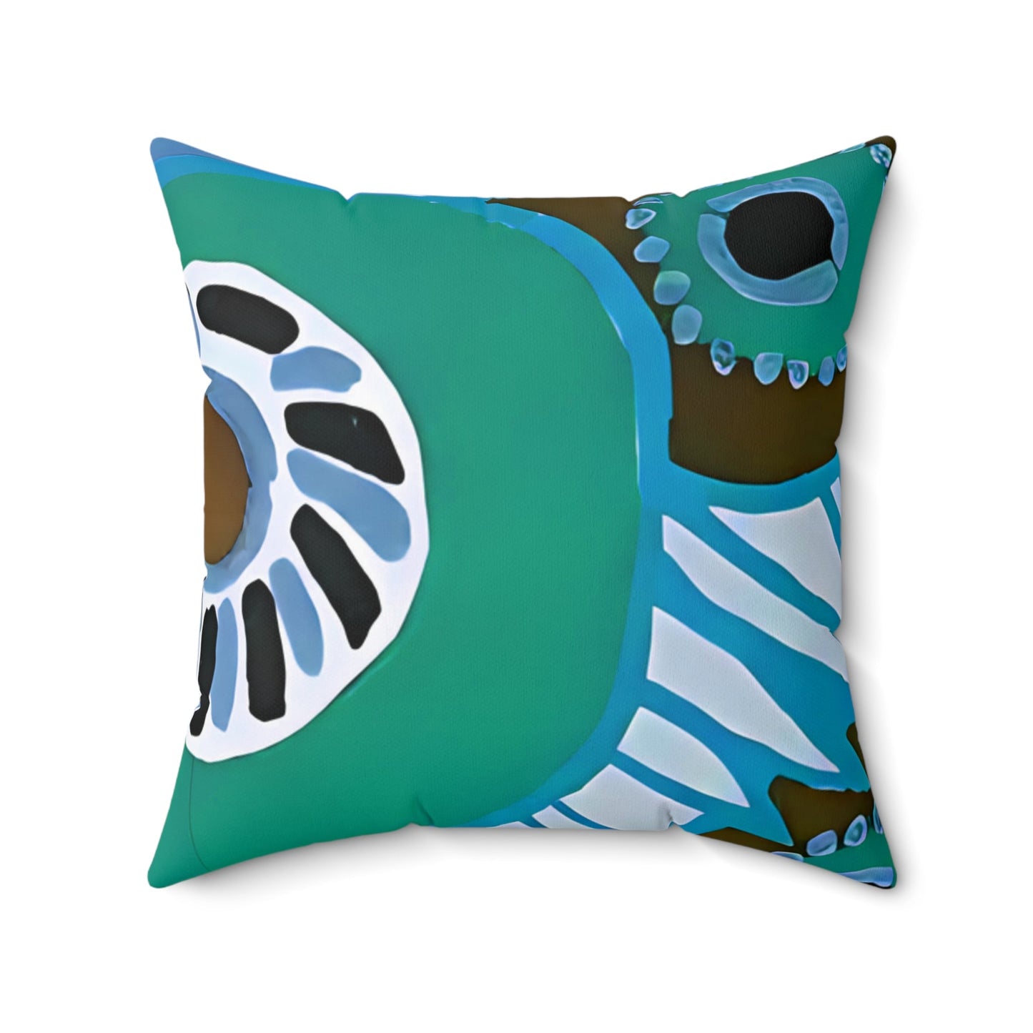 Jewel Tone Floral Green and Blue Throw Pillow - POP DECO