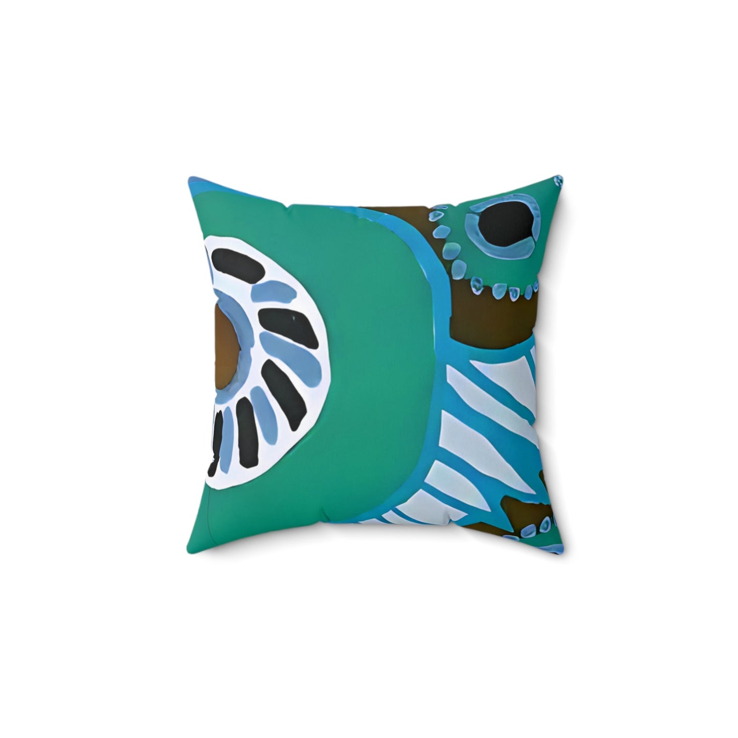 Jewel Tone Floral Green and Blue Throw Pillow - POP DECO