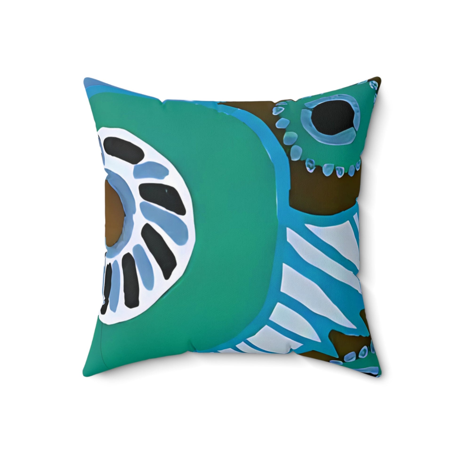 Jewel Tone Floral Green and Blue Throw Pillow - POP DECO