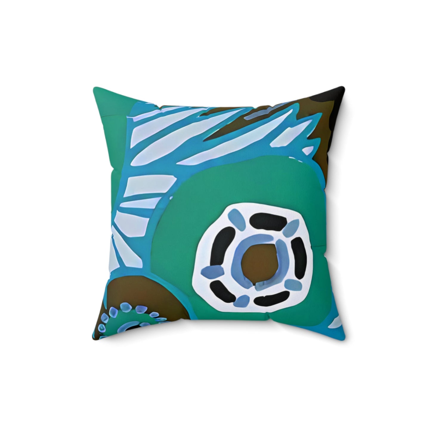 Jewel Tone Floral Green and Blue Throw Pillow - POP DECO