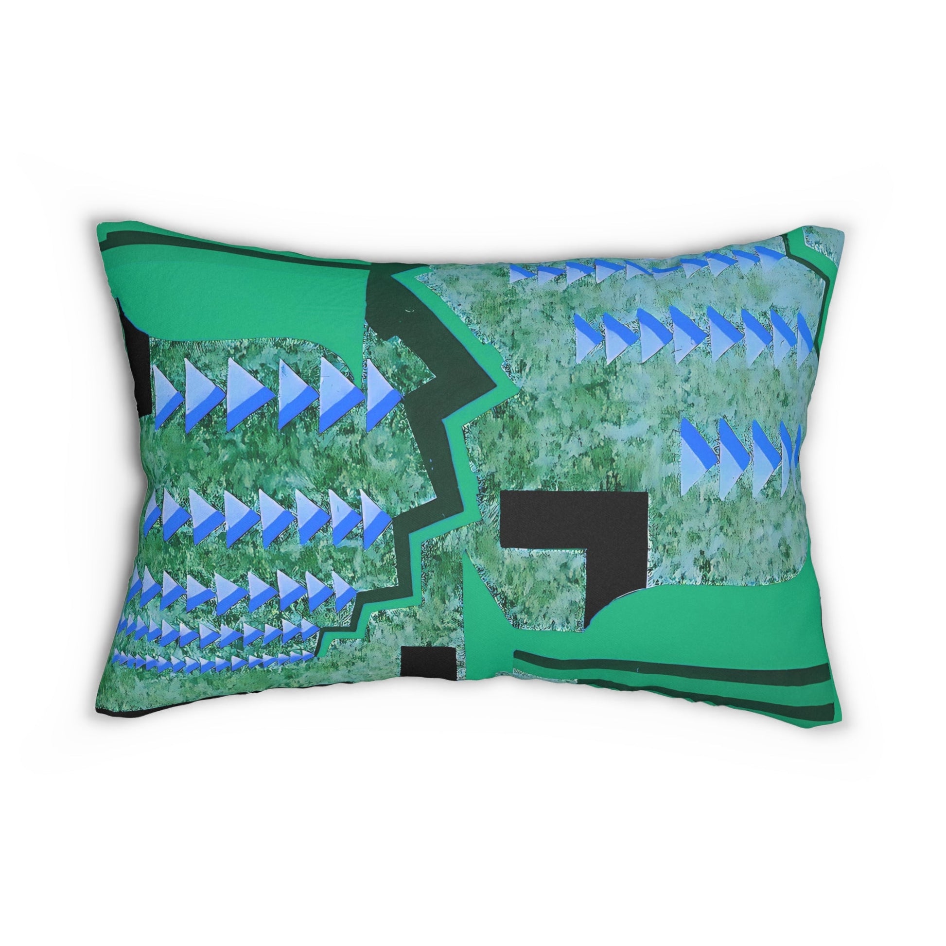 Jewel Tone Prismes Abstract Modern Art Rectangular Pillow - POP DECO