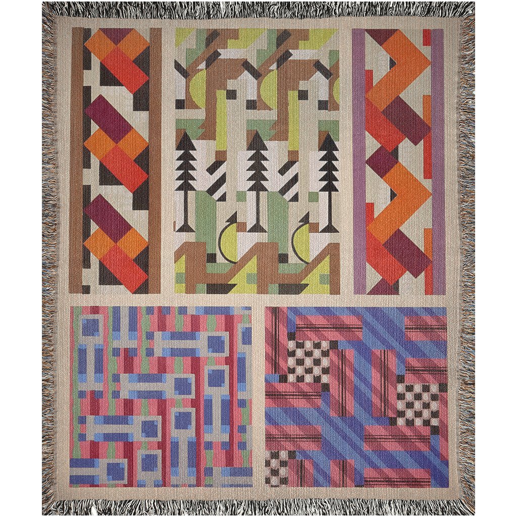 Kaleidoscope Reimagined Art Deco Woven Blankets - POP DECO