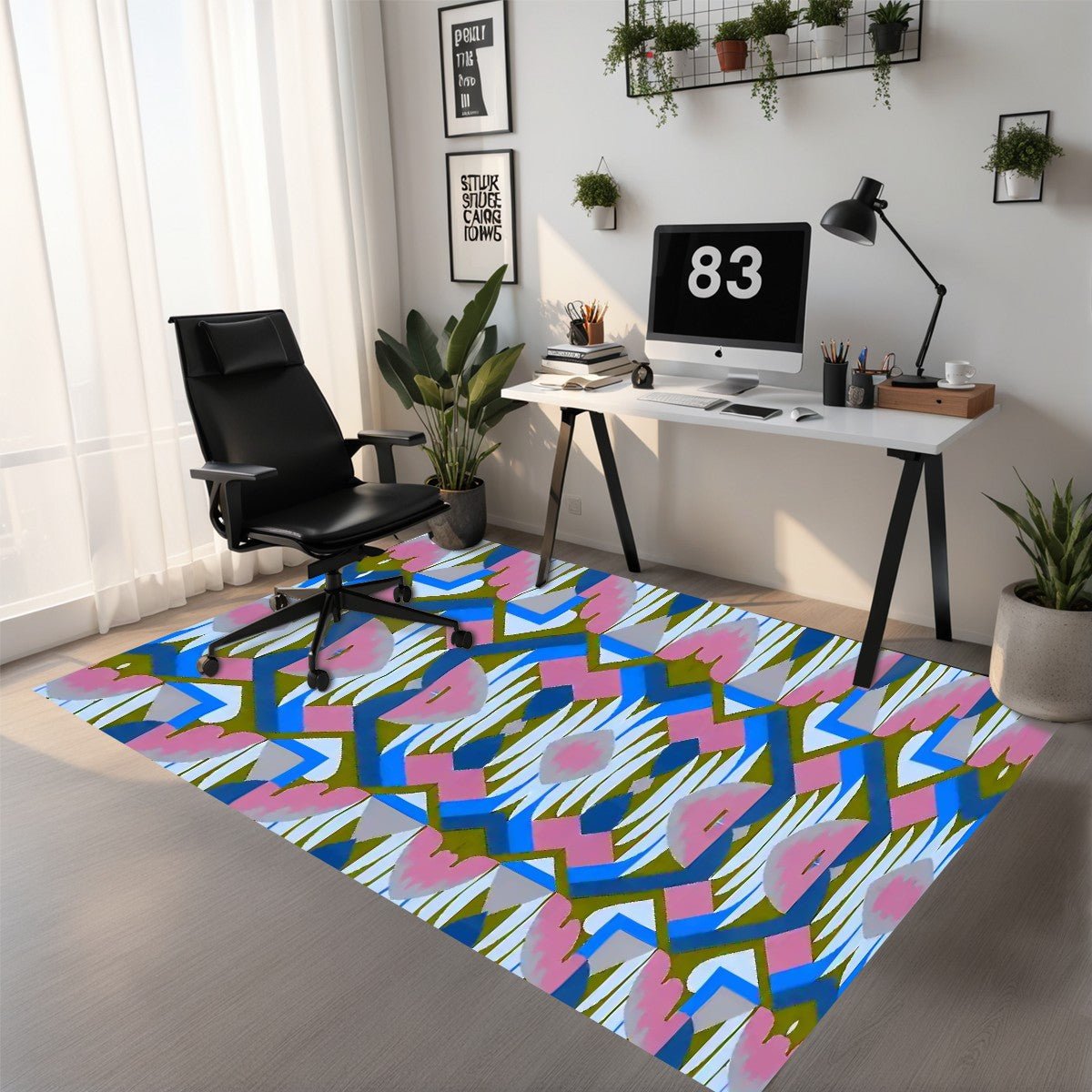 Kaleidoscope Reimagined Colorful Abstract Area Rug (5x3) | Boho Eclectic Rug - POP DECO