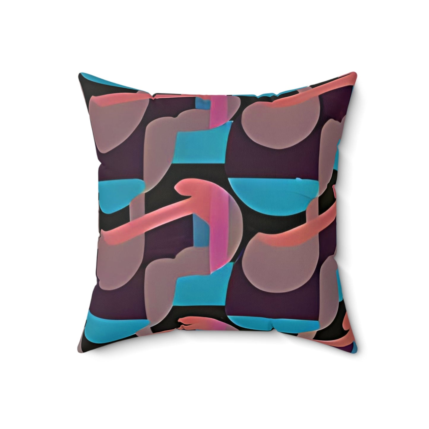 Kaleidoscope Reimagined Colorful Art Deco Abstract Throw Pillow | Eclectic Colorful Neutrals Boho Cushion - POP DECO