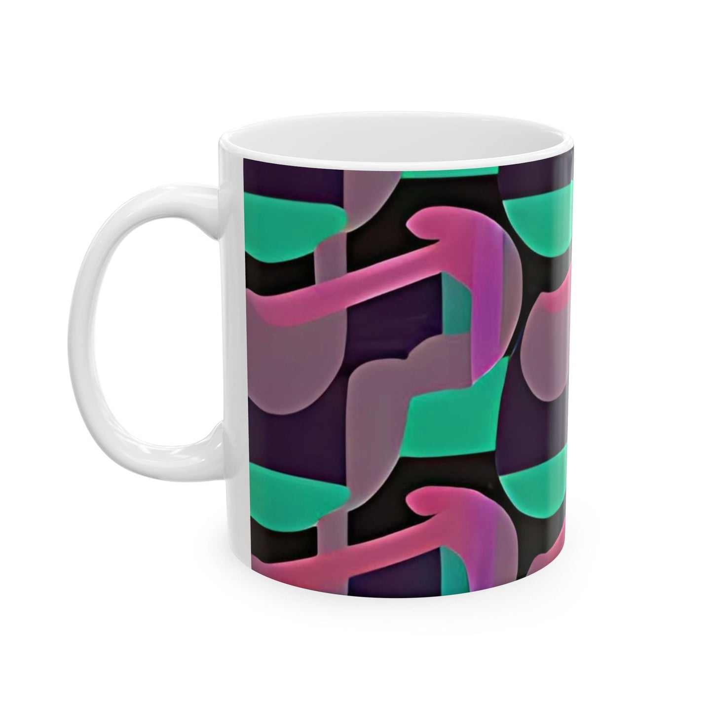 Kaleidoscope Reimagined Maximalist Coffee Mug | Abstract Art Deco Ceramic Mug (11oz, 15oz) - POP DECO