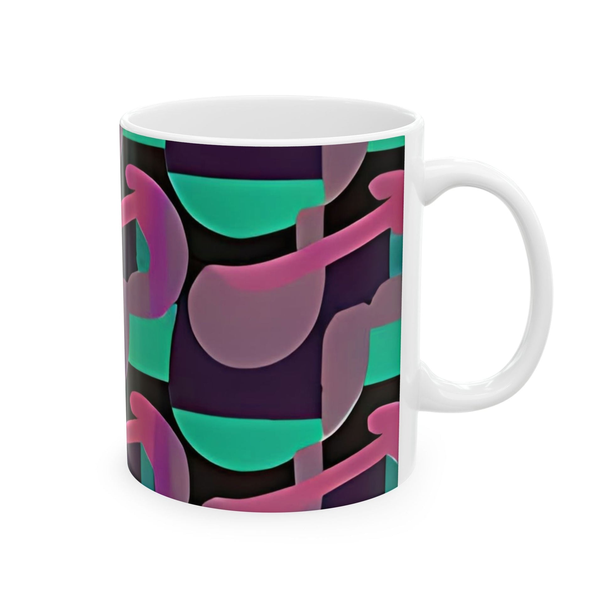 Kaleidoscope Reimagined Maximalist Coffee Mug | Abstract Art Deco Ceramic Mug (11oz, 15oz) - POP DECO