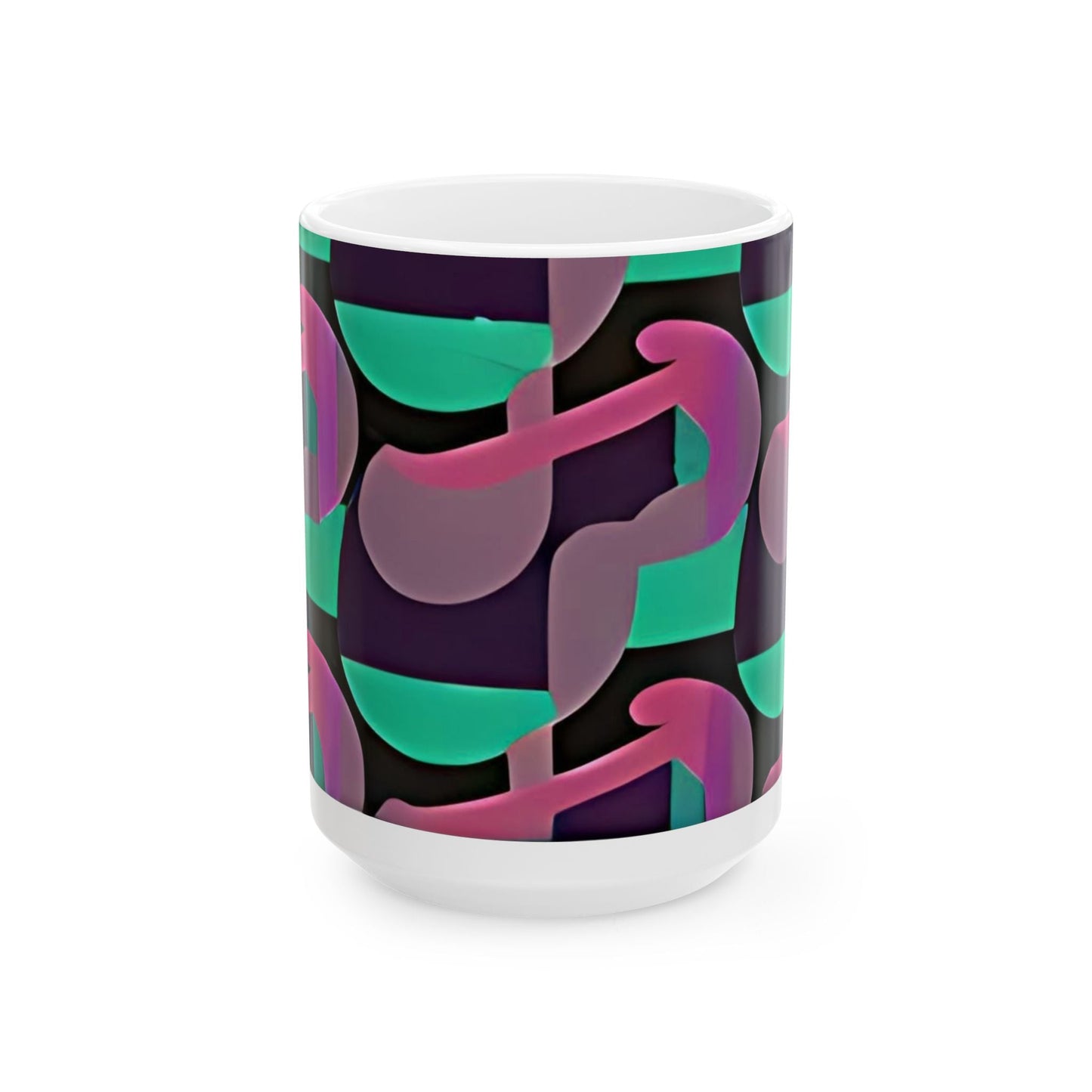 Kaleidoscope Reimagined Maximalist Coffee Mug | Abstract Art Deco Ceramic Mug (11oz, 15oz) - POP DECO