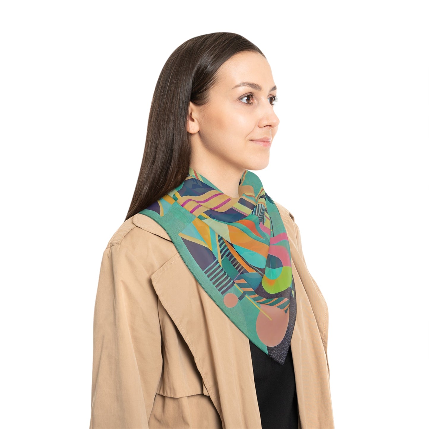 Maximalist Art Deco Headscarf Abstract Geometric Bandana - POP DECO