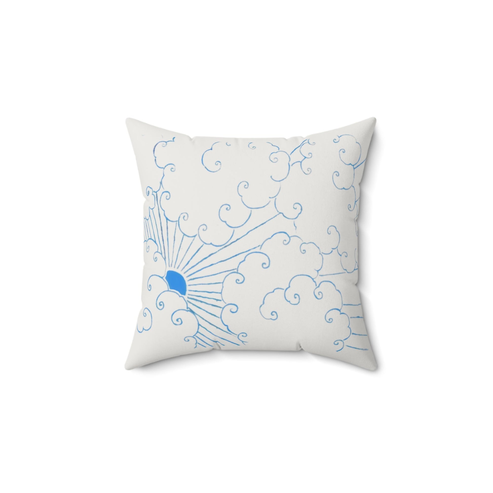 Minimalist Blue Sky Cream Throw Pillow - POP DECO