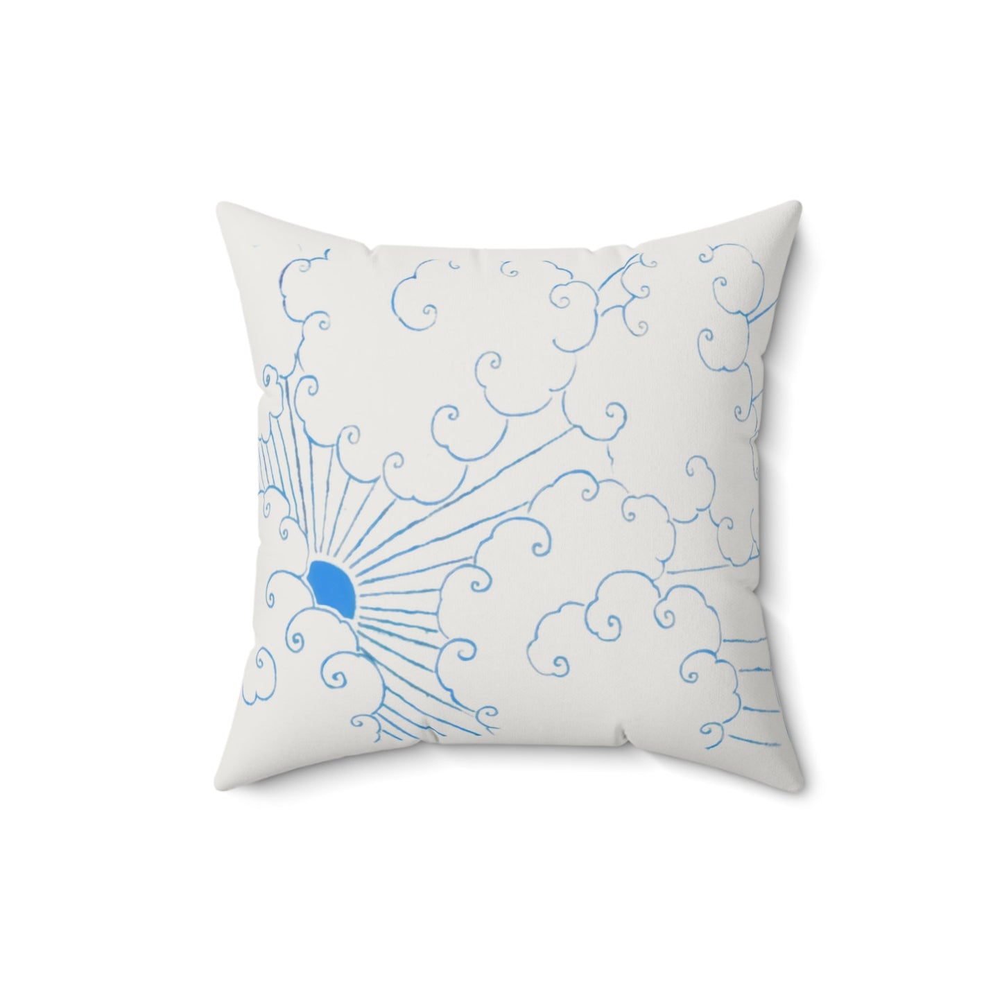 Minimalist Blue Sky Cream Throw Pillow - POP DECO