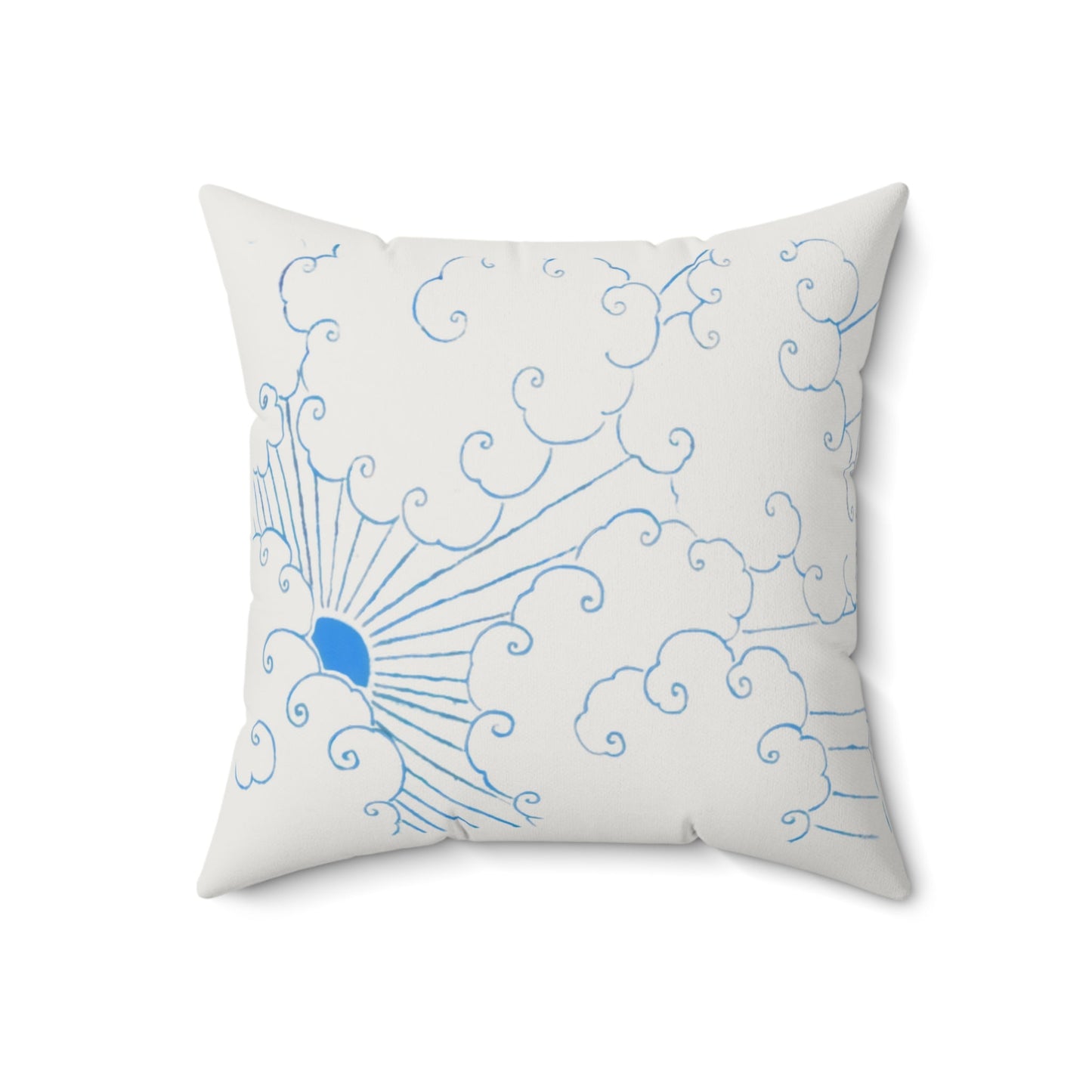 Minimalist Blue Sky Cream Throw Pillow - POP DECO