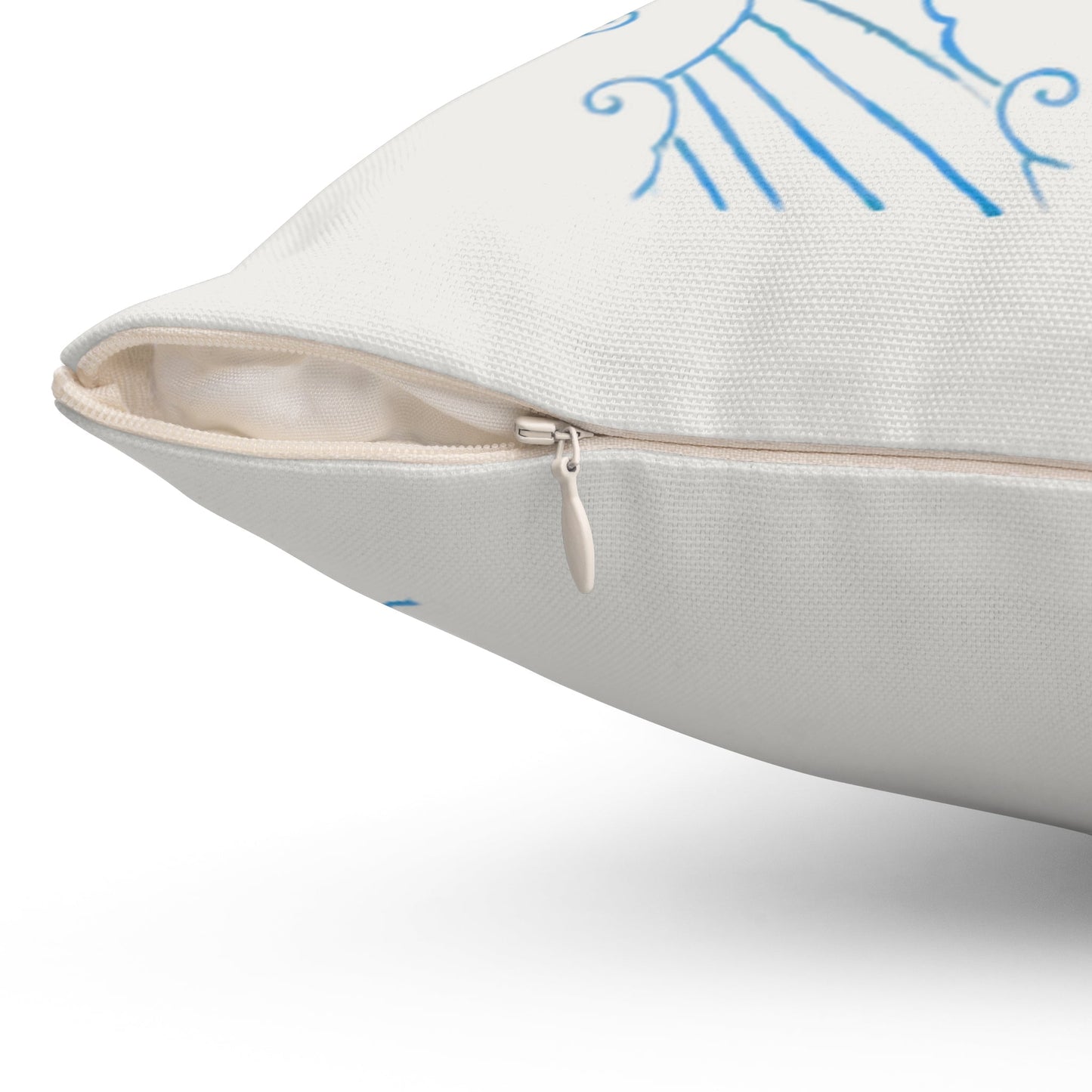 Minimalist Blue Sky Cream Throw Pillow - POP DECO