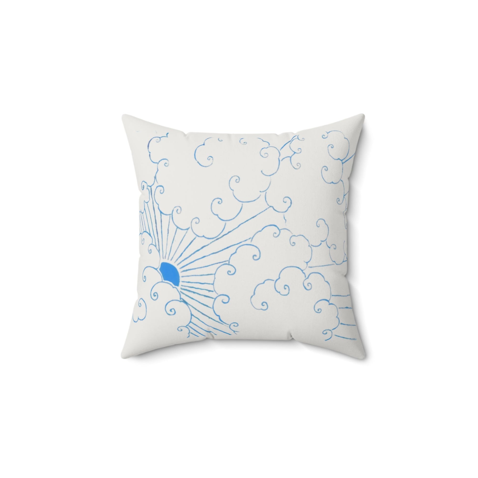 Minimalist Blue Sky Cream Throw Pillow - POP DECO