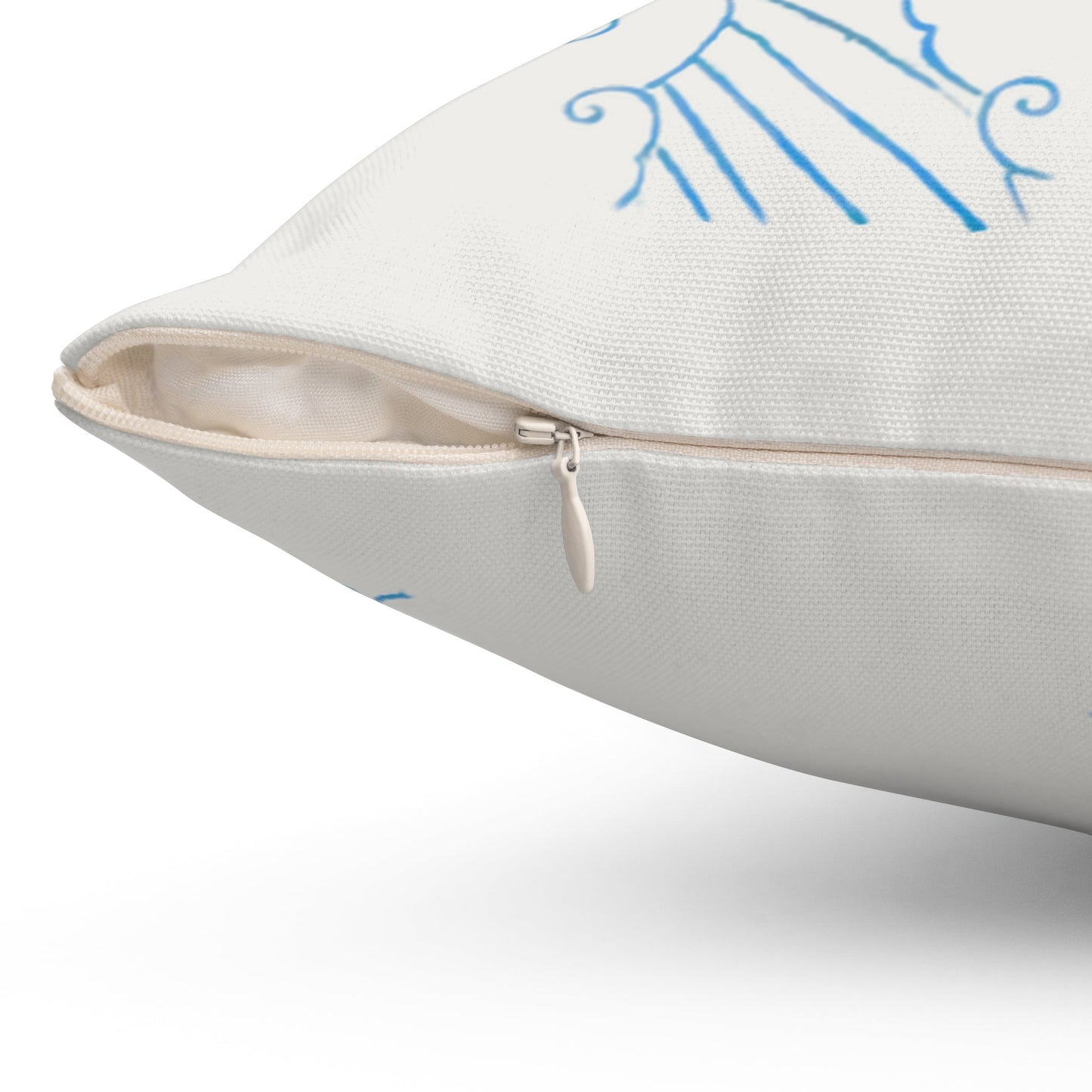 Minimalist Blue Sky Cream Throw Pillow - POP DECO