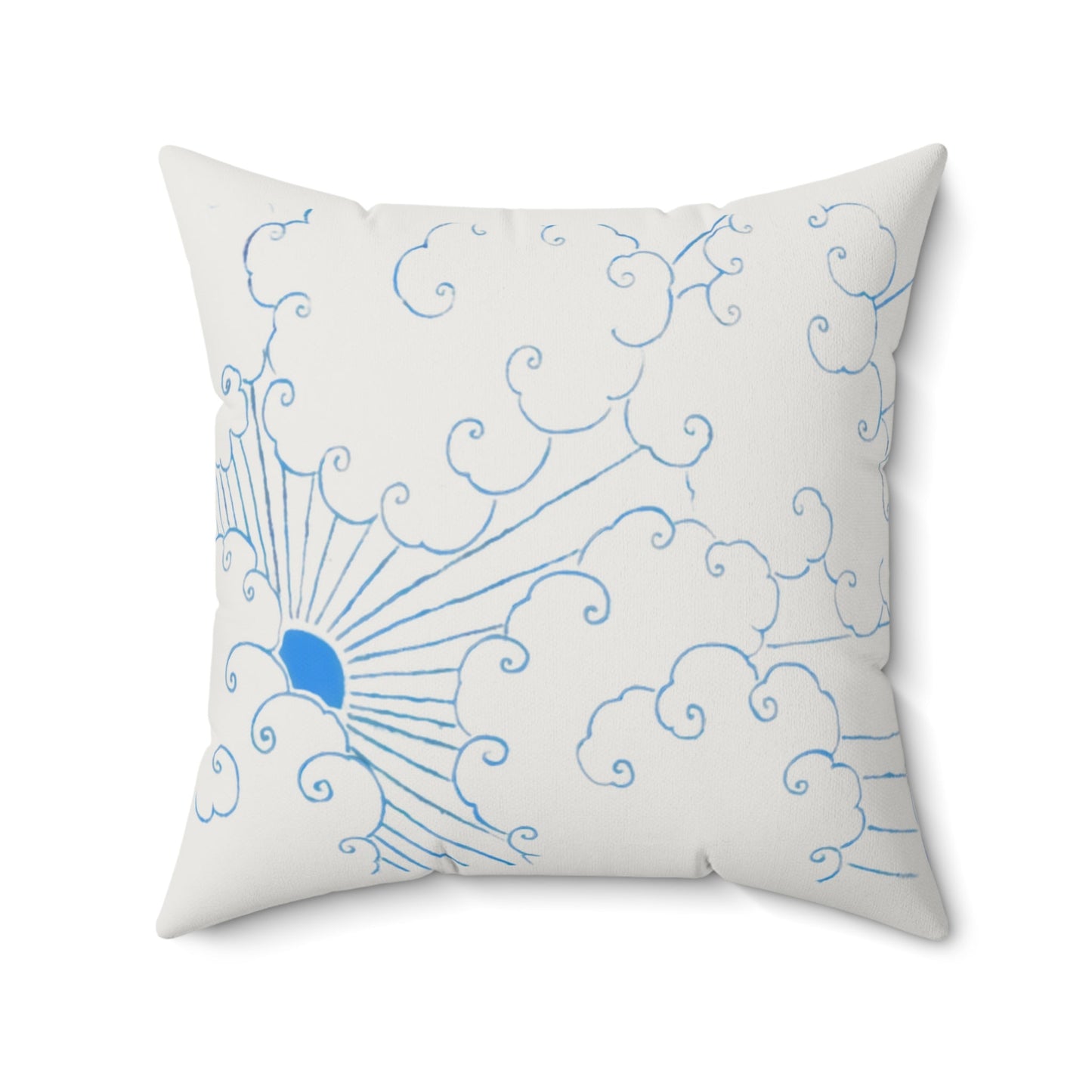 Minimalist Blue Sky Cream Throw Pillow - POP DECO