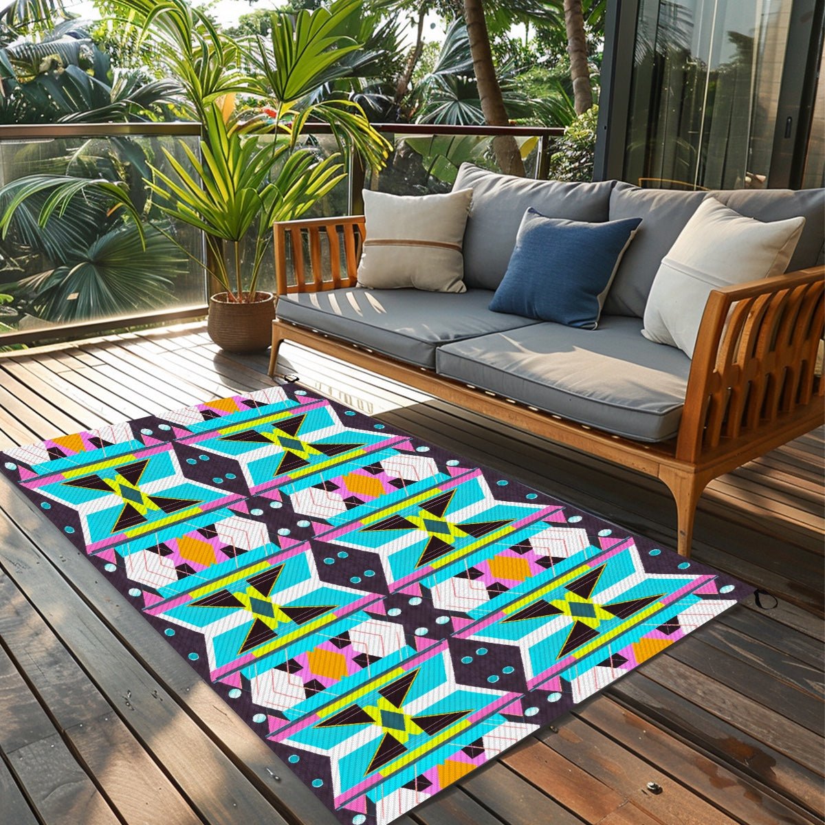 Outdoor Plastic Straw Rug - POP DECO