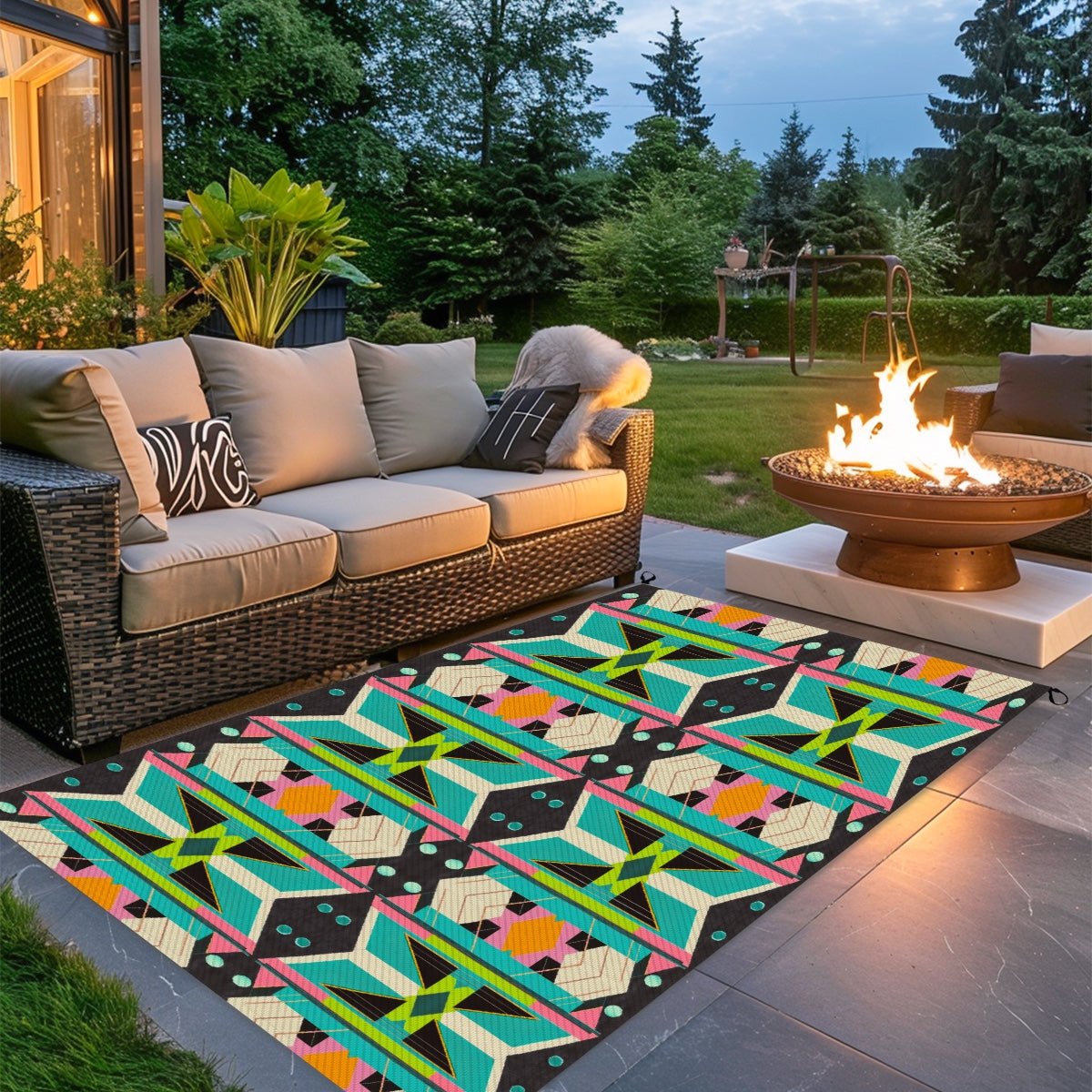 Outdoor Plastic Straw Rug - POP DECO