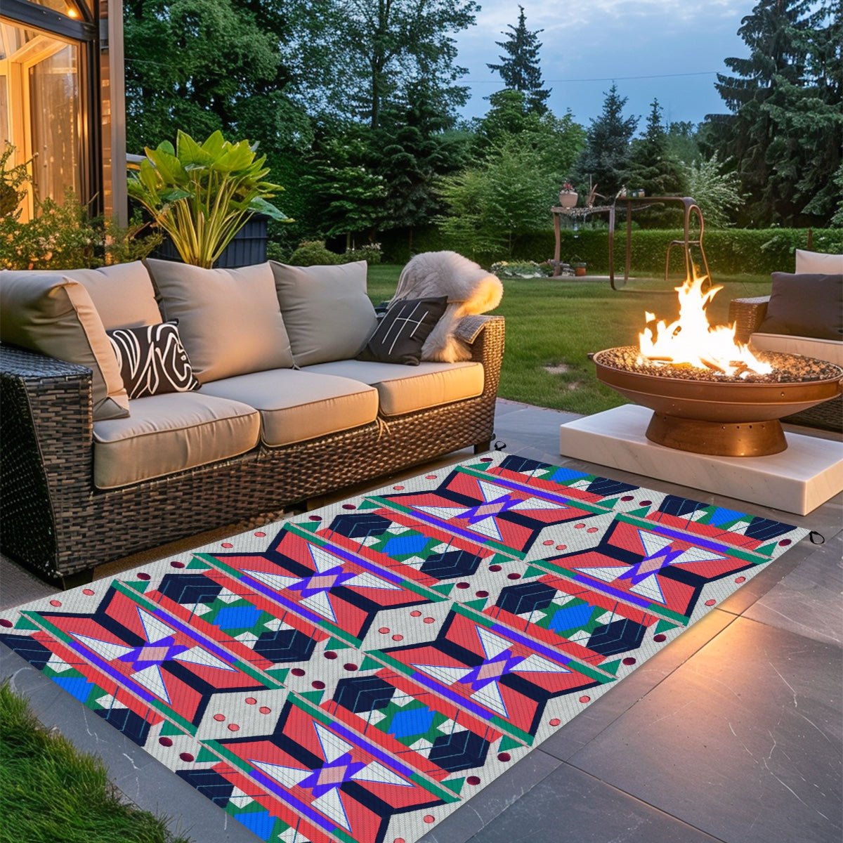 Outdoor Plastic Straw Rug - POP DECO