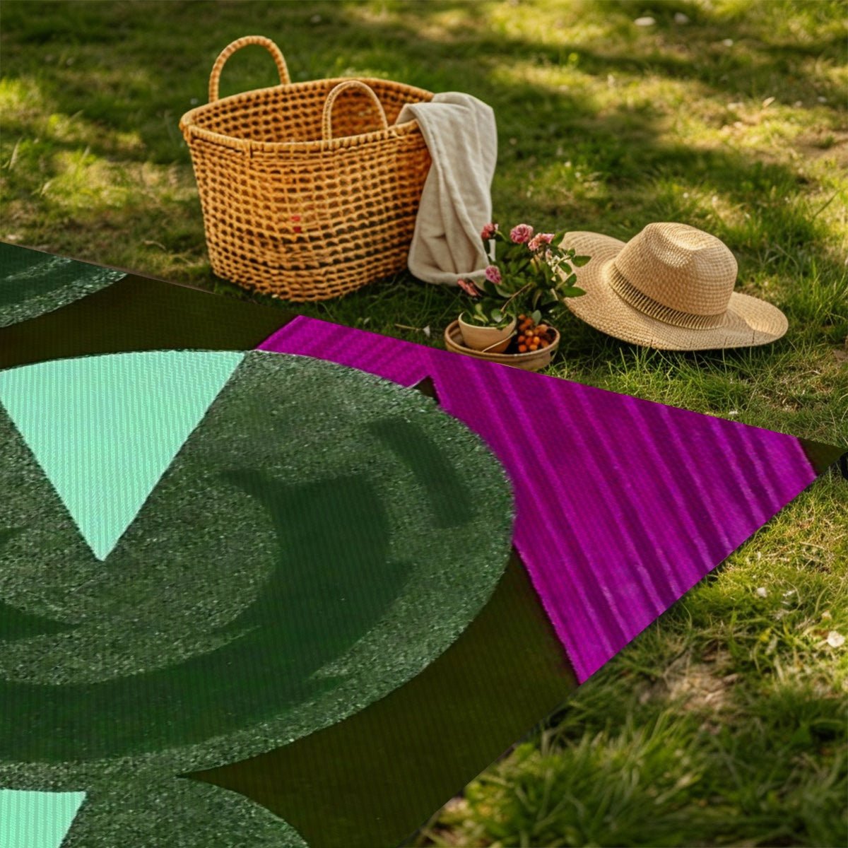 Outdoor Plastic Straw Rug - POP DECO