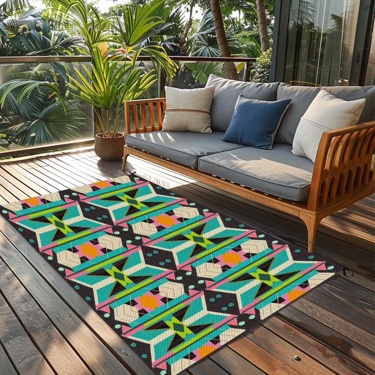 Outdoor Plastic Straw Rug - POP DECO