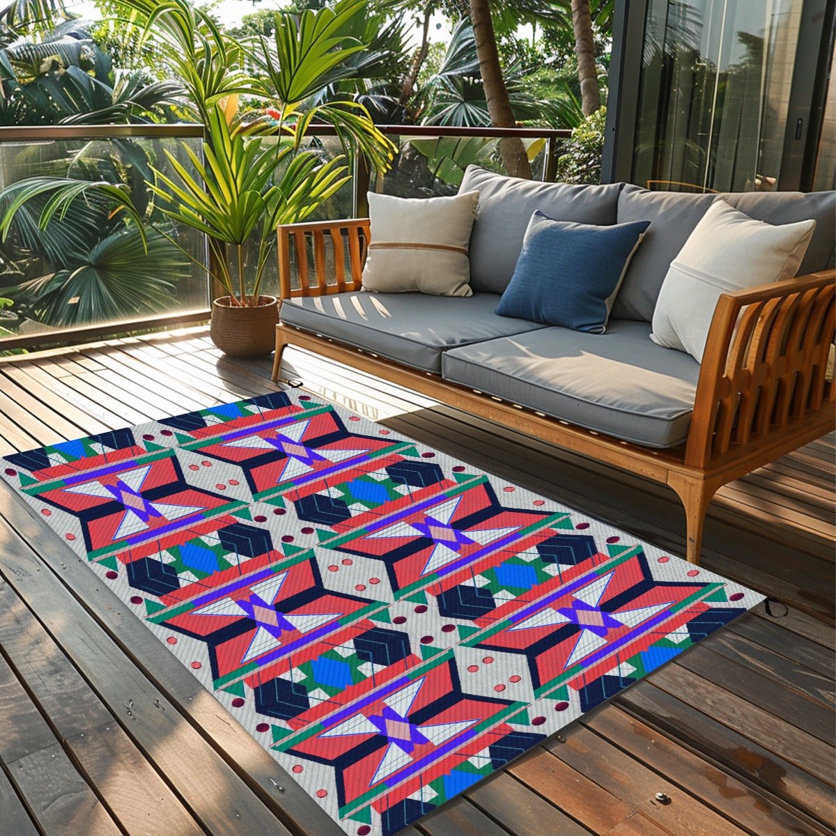 Outdoor Plastic Straw Rug - POP DECO