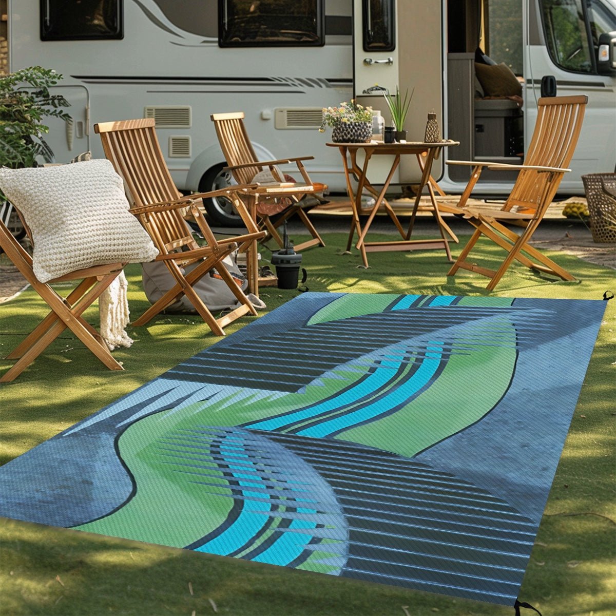 Outdoor Plastic Straw Rug - POP DECO