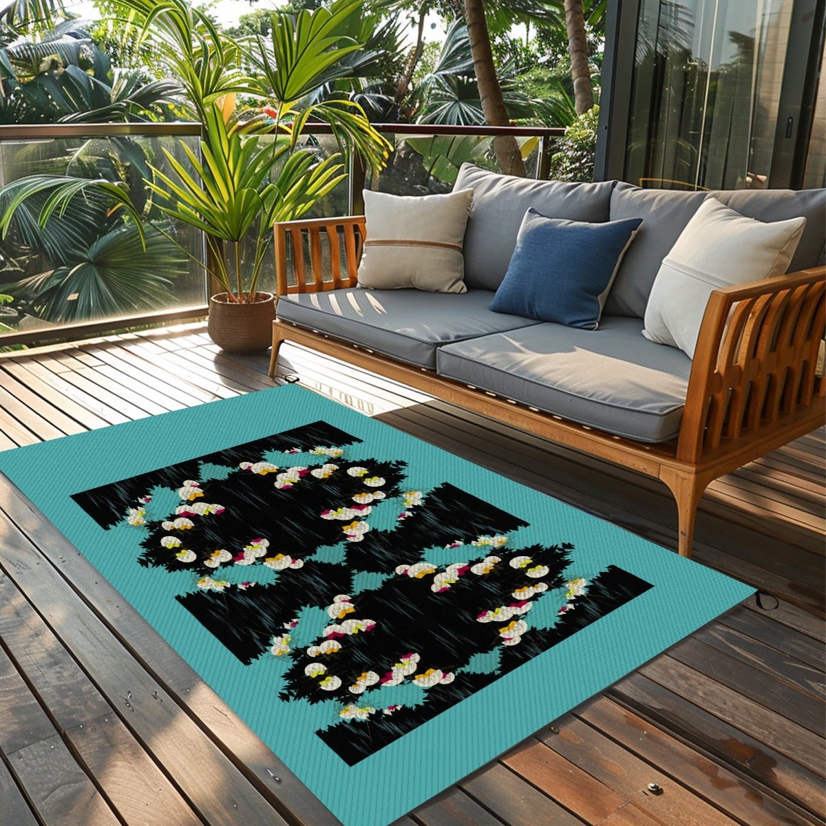 Outdoor Plastic Straw Rug - POP DECO