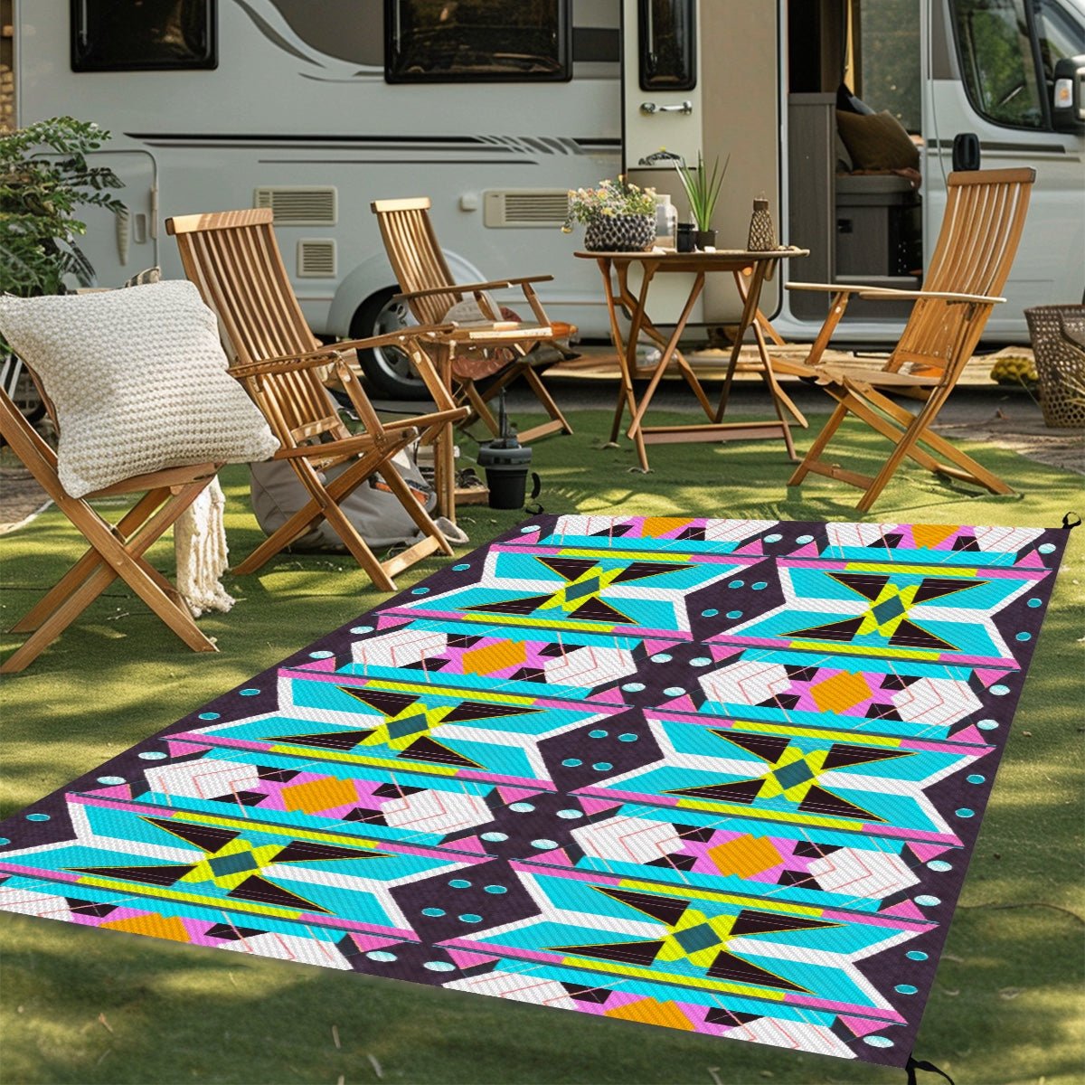 Outdoor Plastic Straw Rug - POP DECO