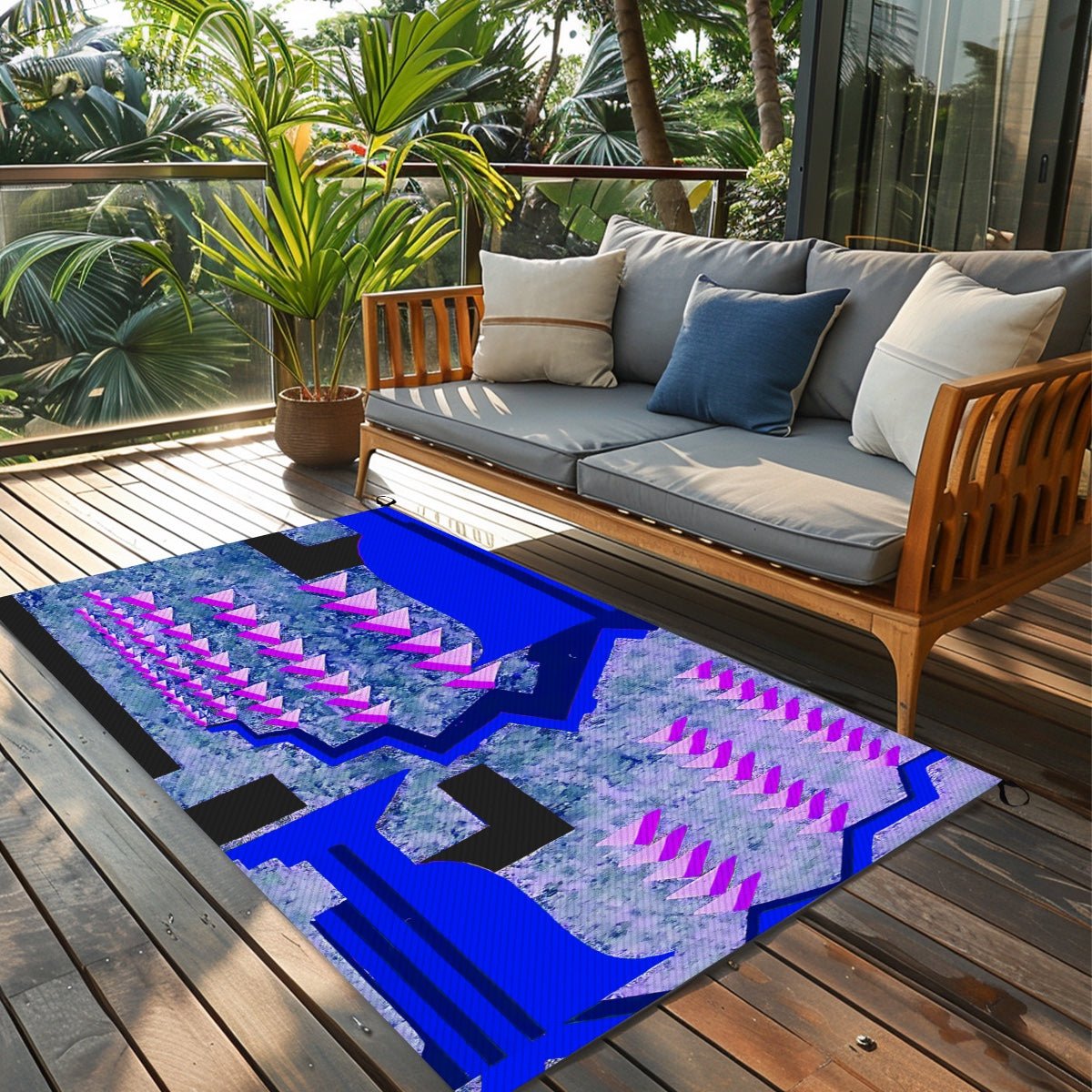 Outdoor Plastic Straw Rug - POP DECO