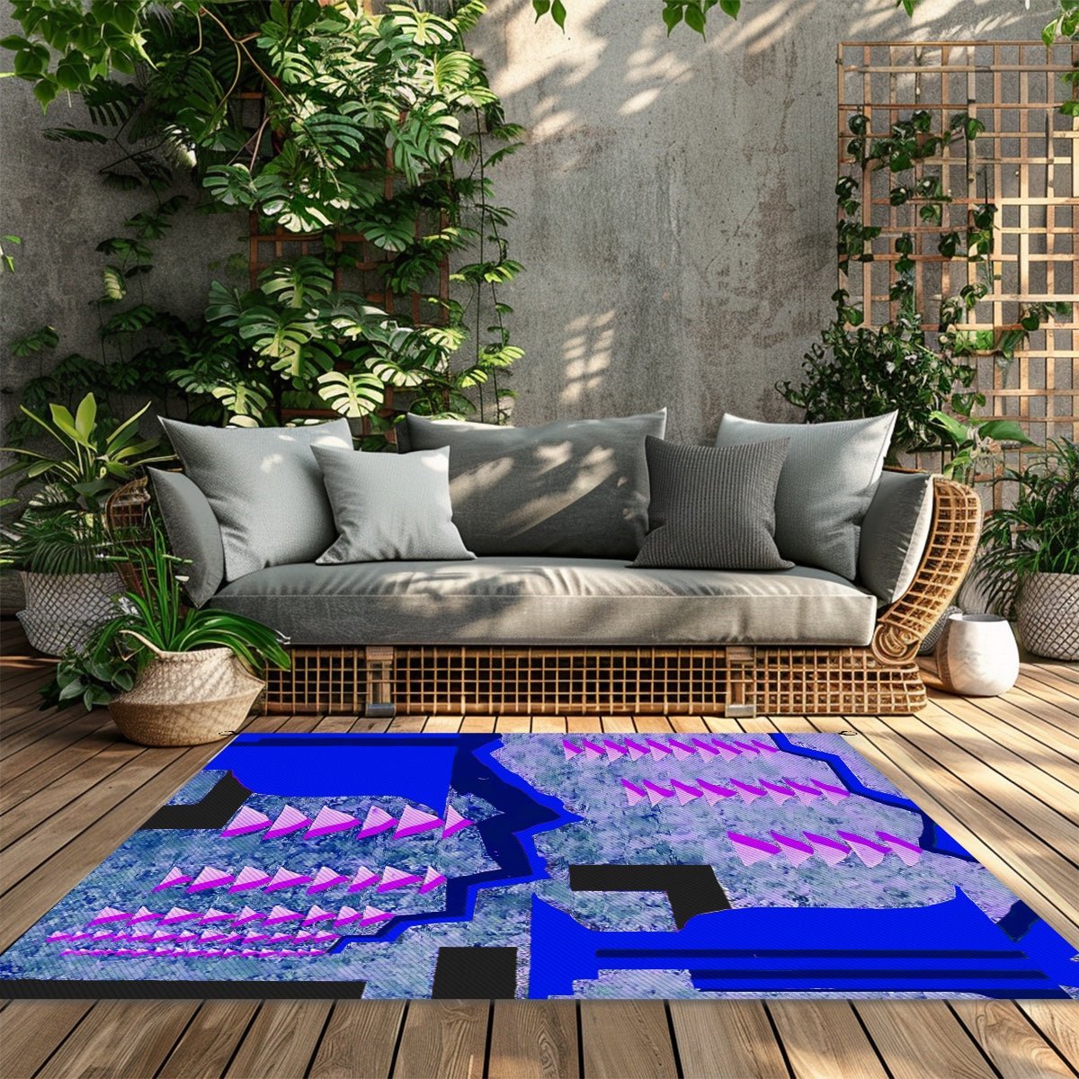 Outdoor Plastic Straw Rug - POP DECO