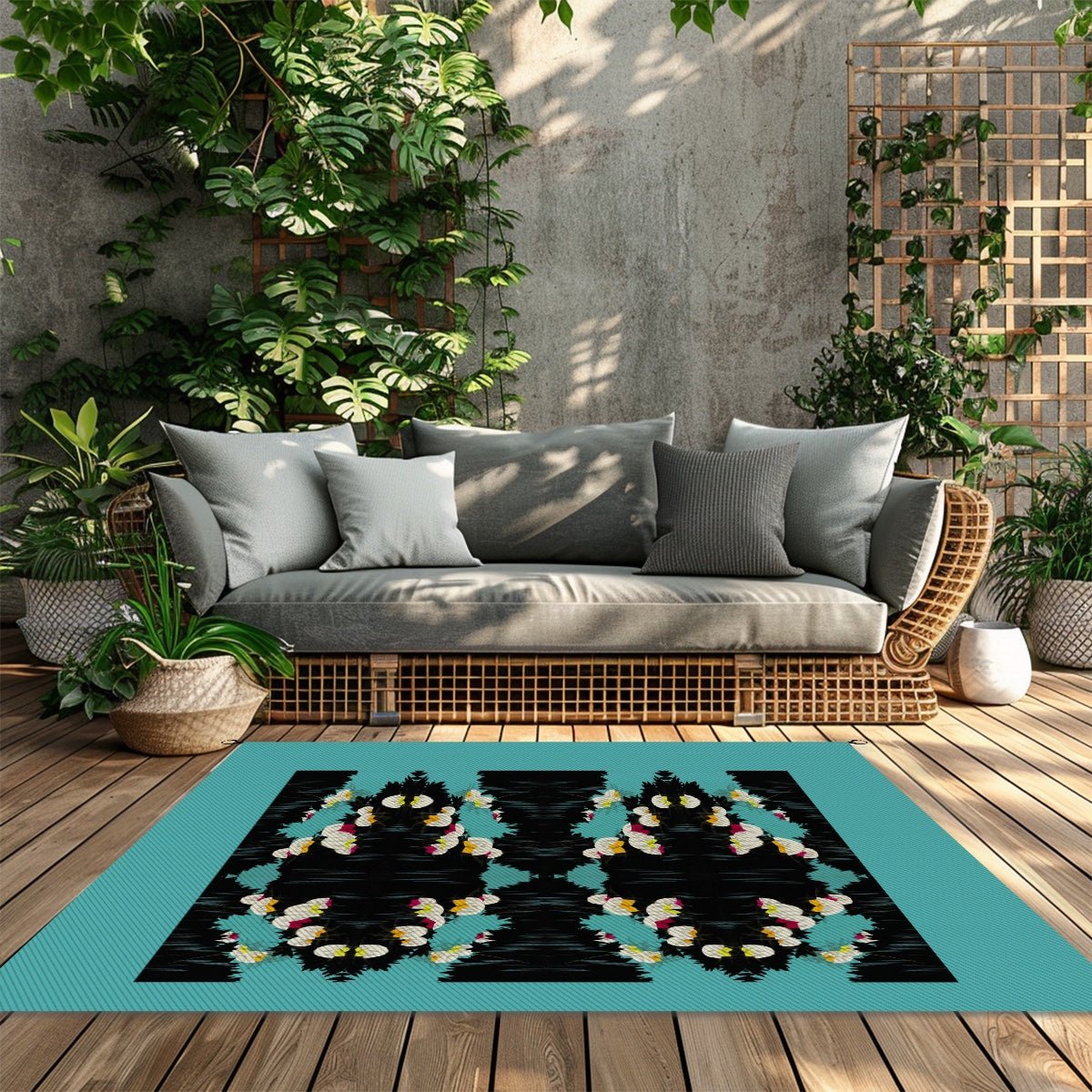 Outdoor Plastic Straw Rug - POP DECO