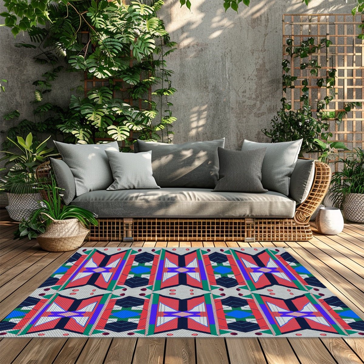 Outdoor Plastic Straw Rug - POP DECO