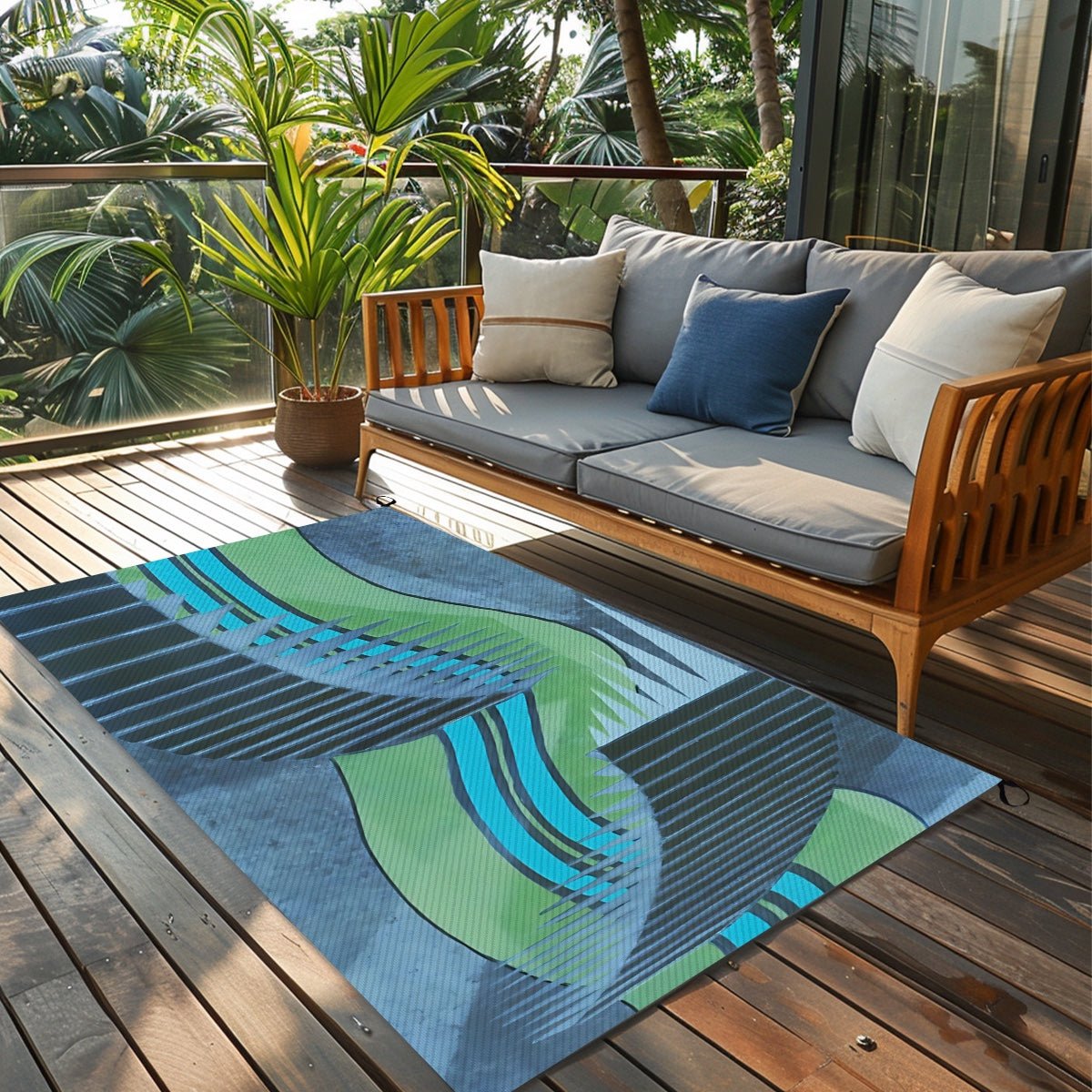 Outdoor Plastic Straw Rug - POP DECO