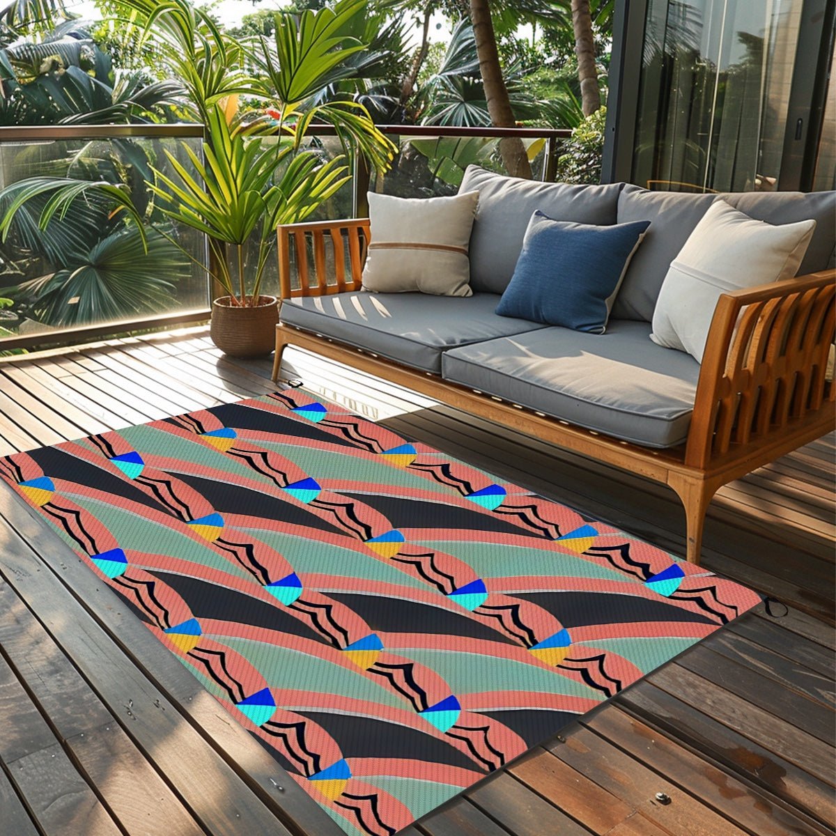 Outdoor Plastic Straw Rug - POP DECO