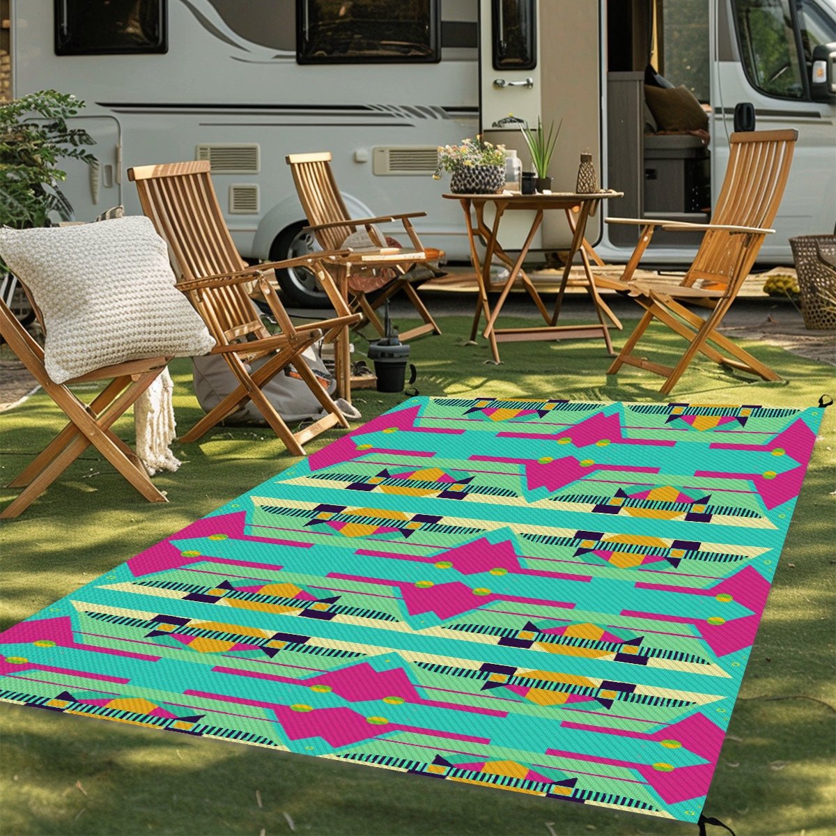 Outdoor Plastic Straw Rug - POP DECO